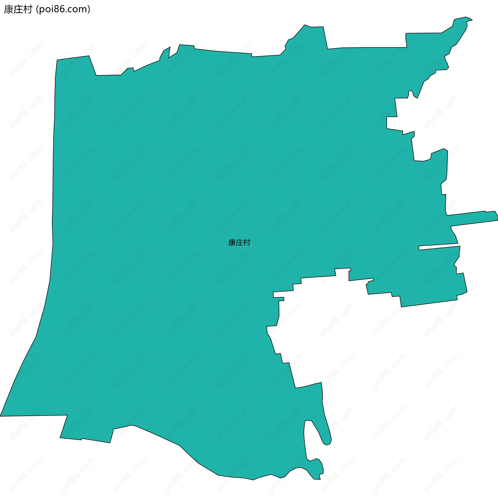 康庄村边界地图