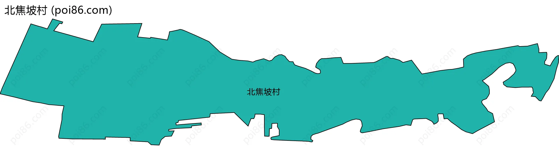 北焦坡村边界地图