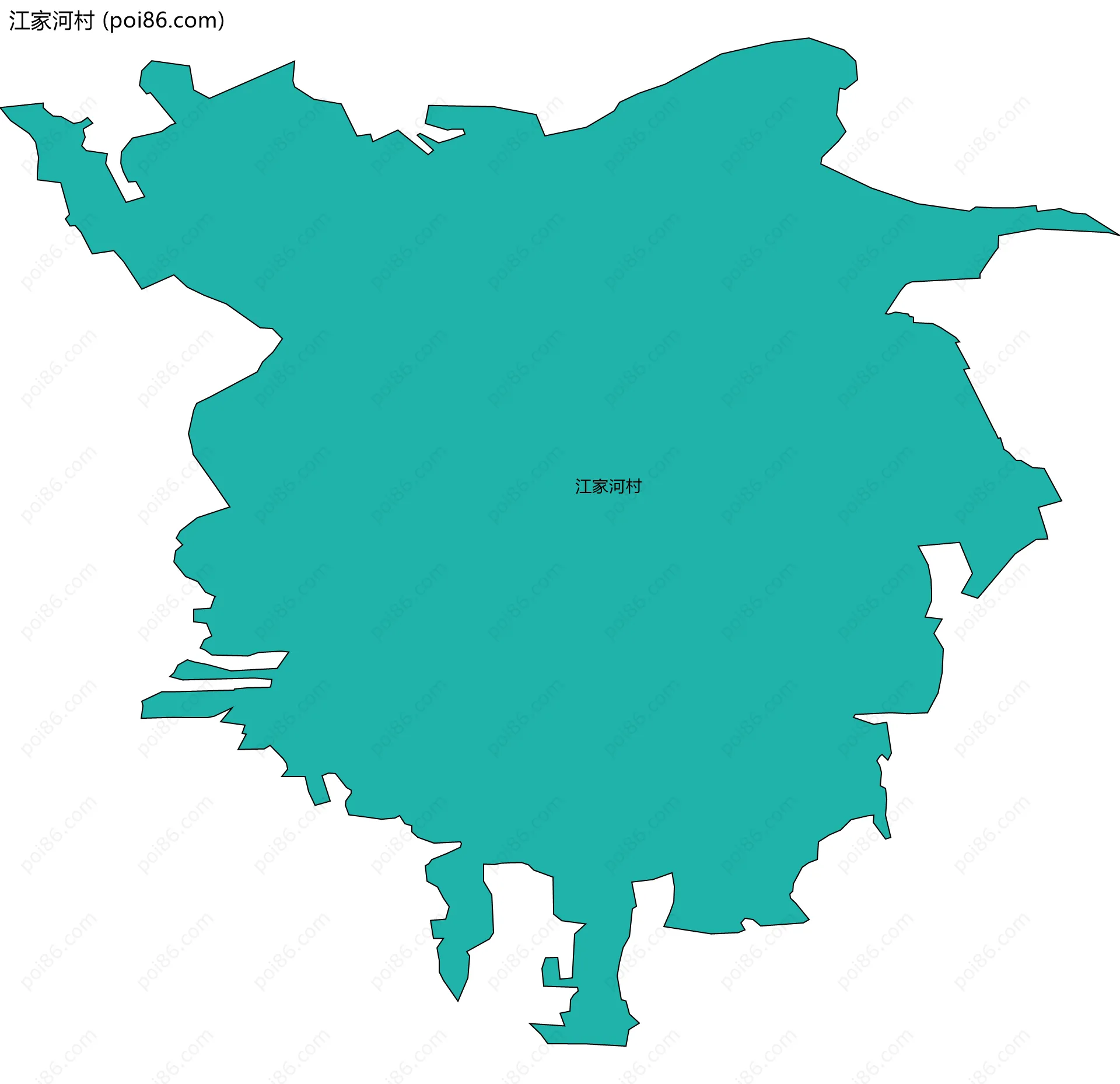 江家河村边界地图