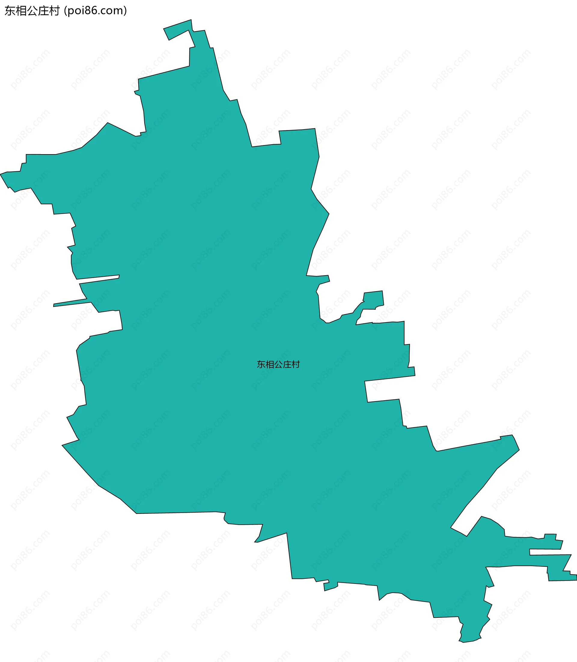 东相公庄村边界地图