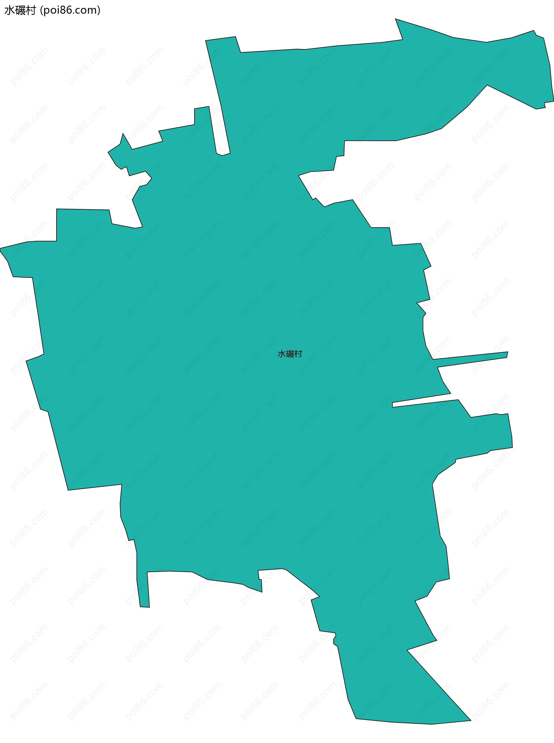 水碾村边界地图