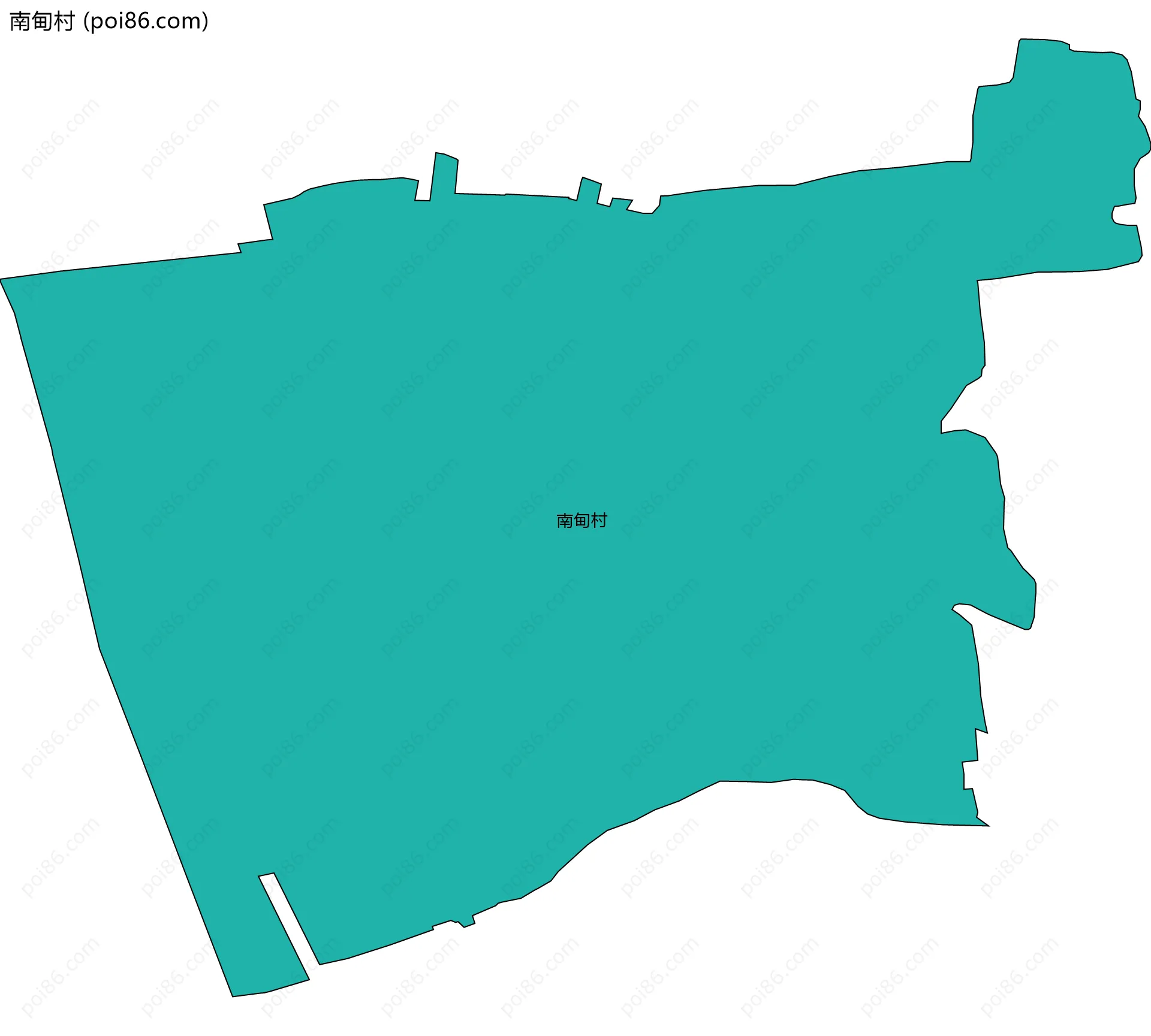 南甸村边界地图