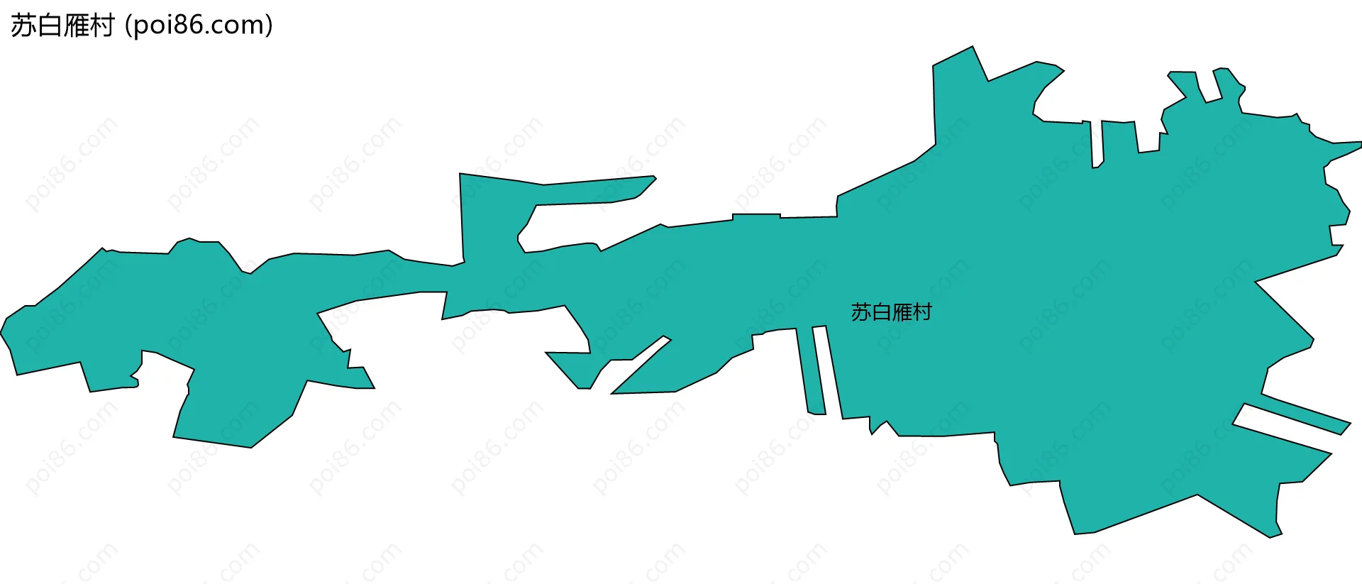 苏白雁村边界地图