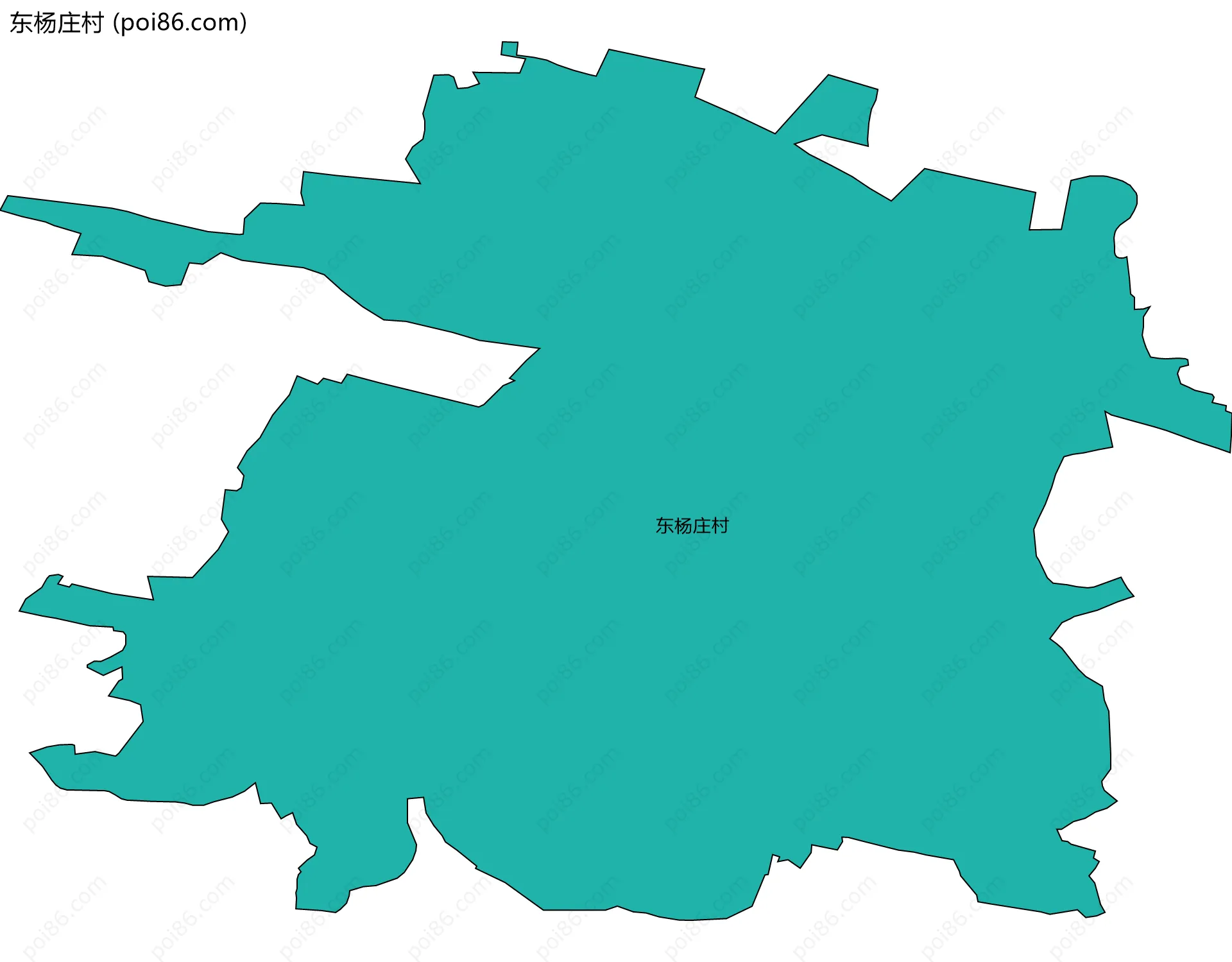 东杨庄村边界地图
