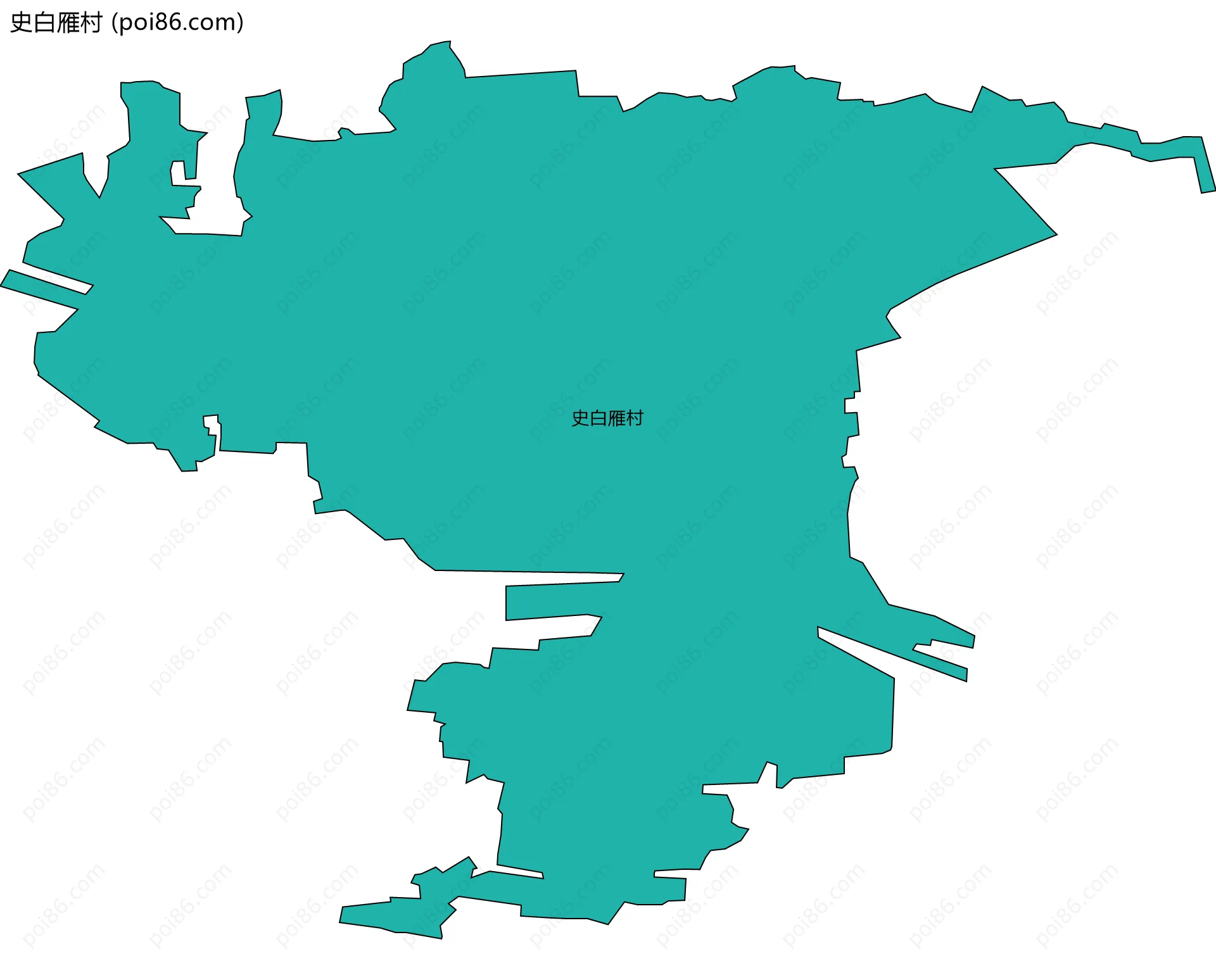 史白雁村边界地图