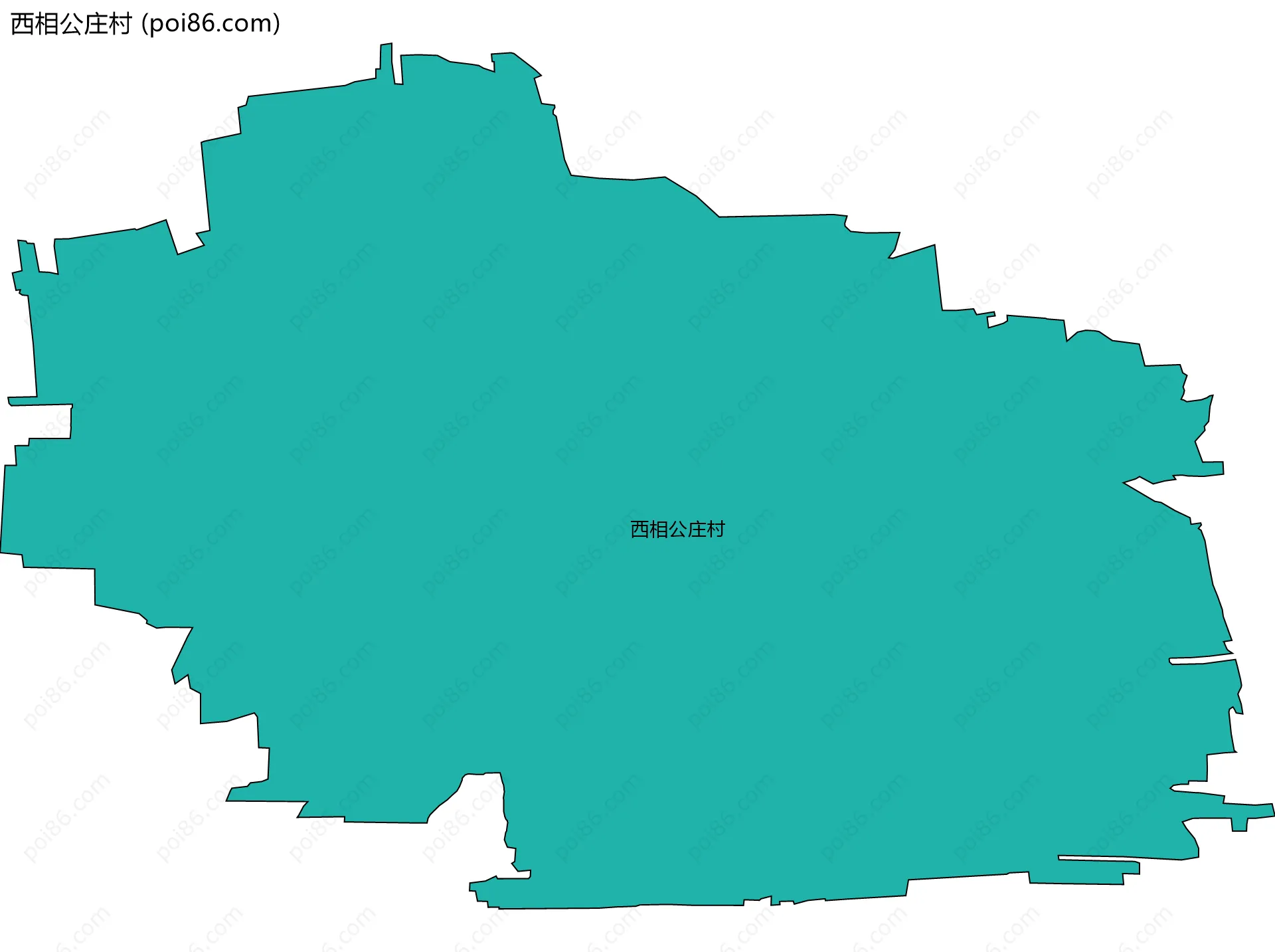 西相公庄村边界地图