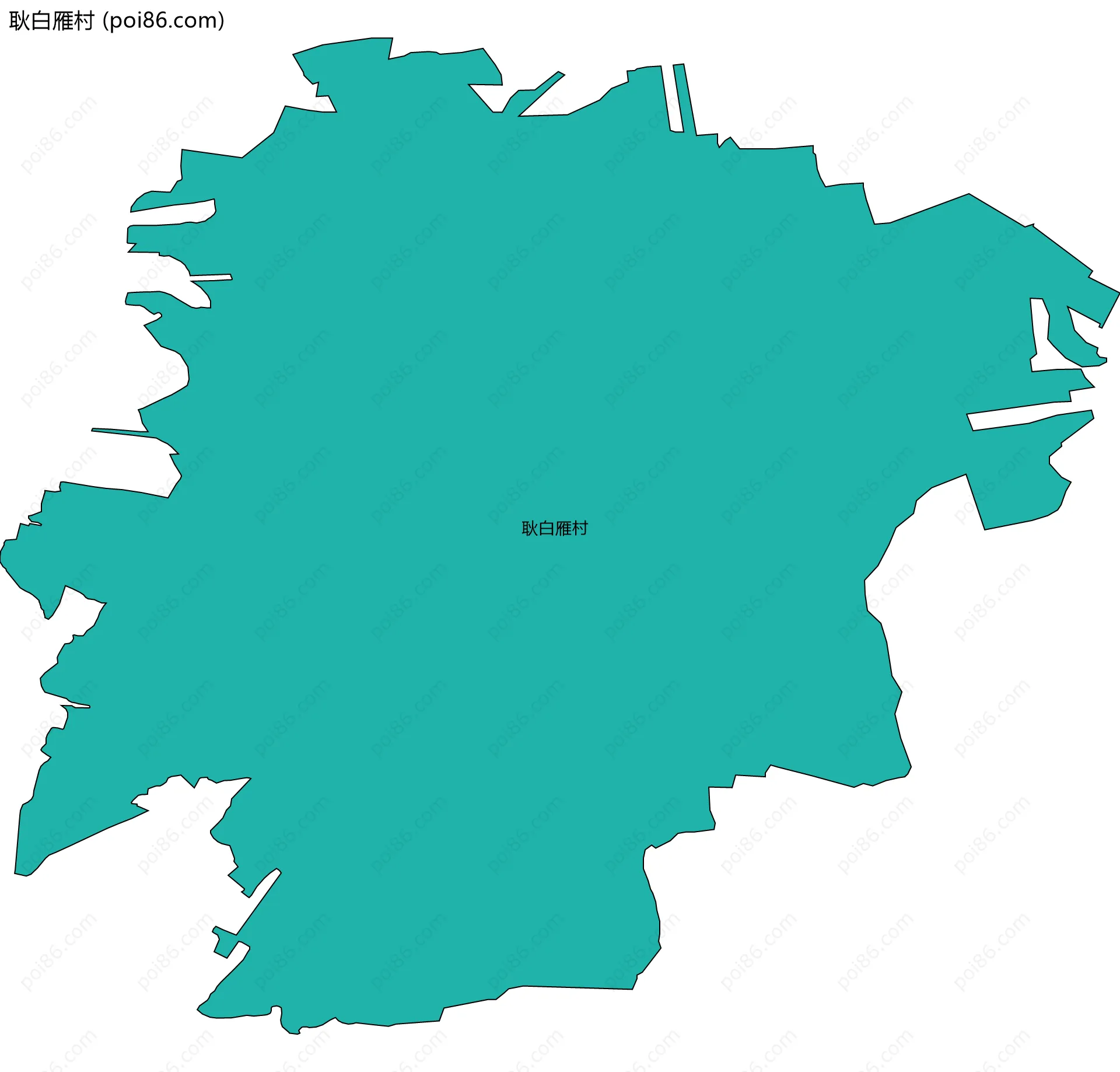 耿白雁村边界地图