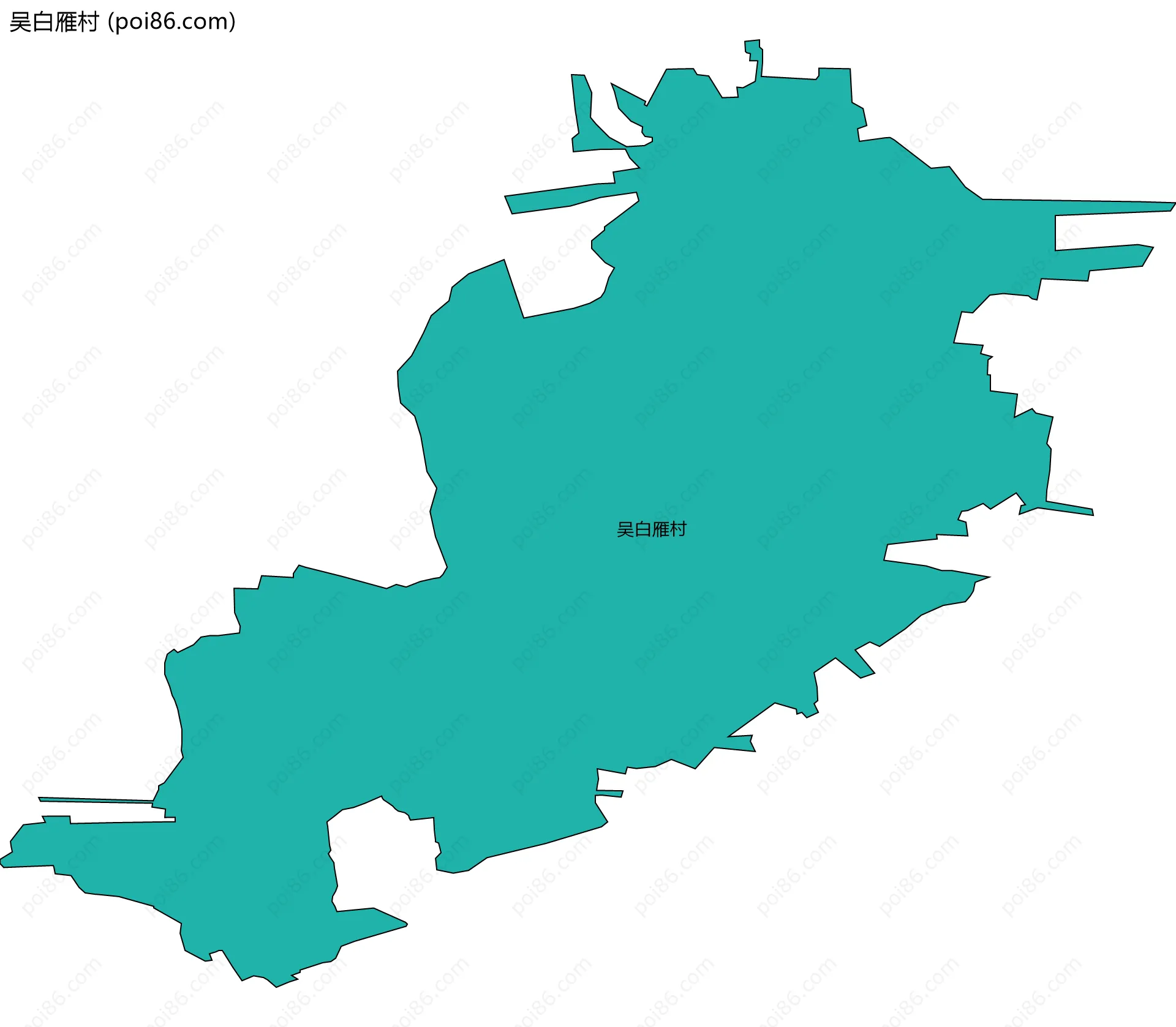 吴白雁村边界地图