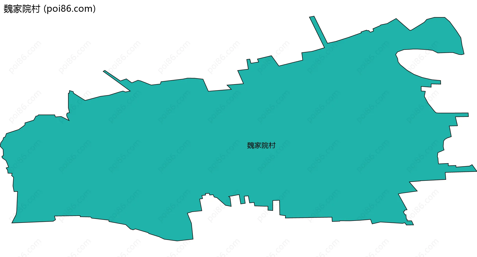 魏家院村边界地图