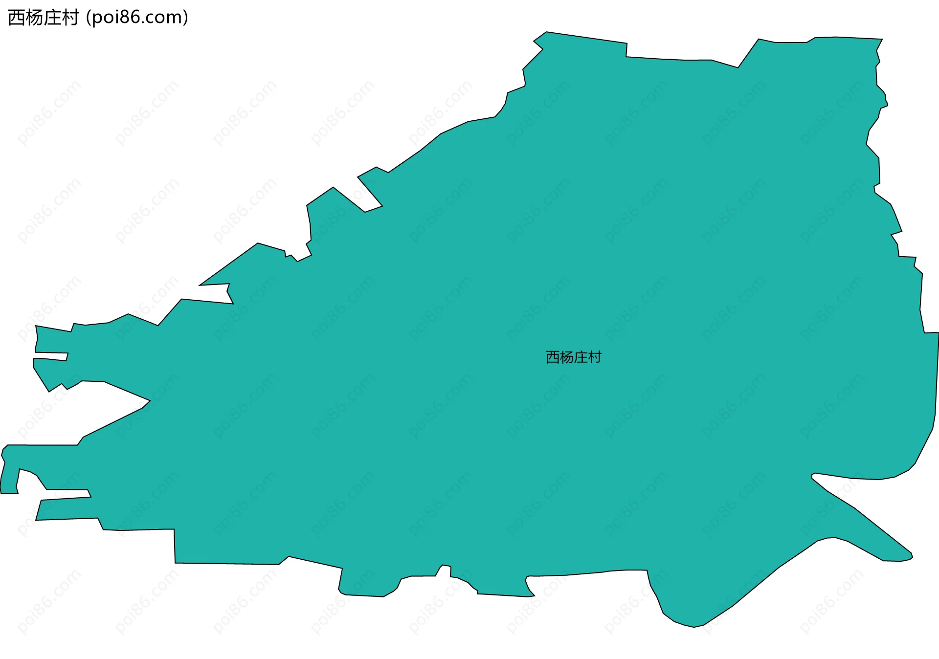 西杨庄村边界地图