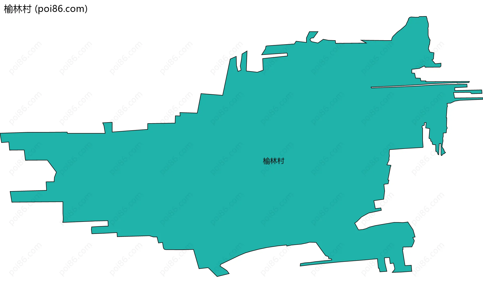 榆林村边界地图