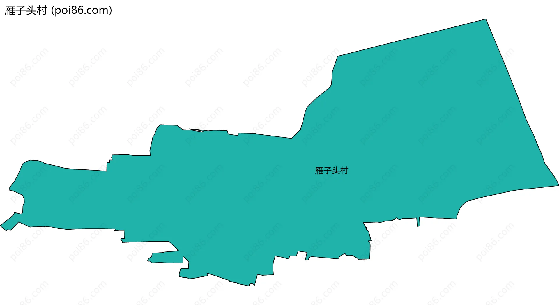 雁子头村边界地图