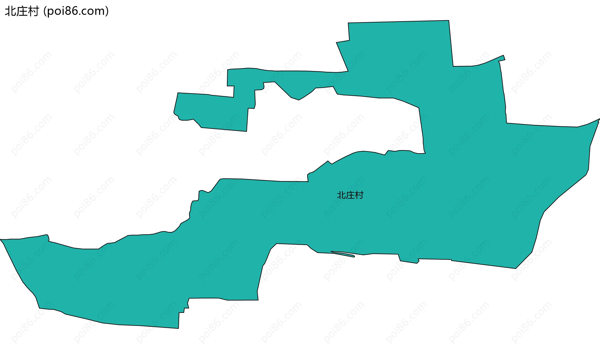 北庄村边界地图