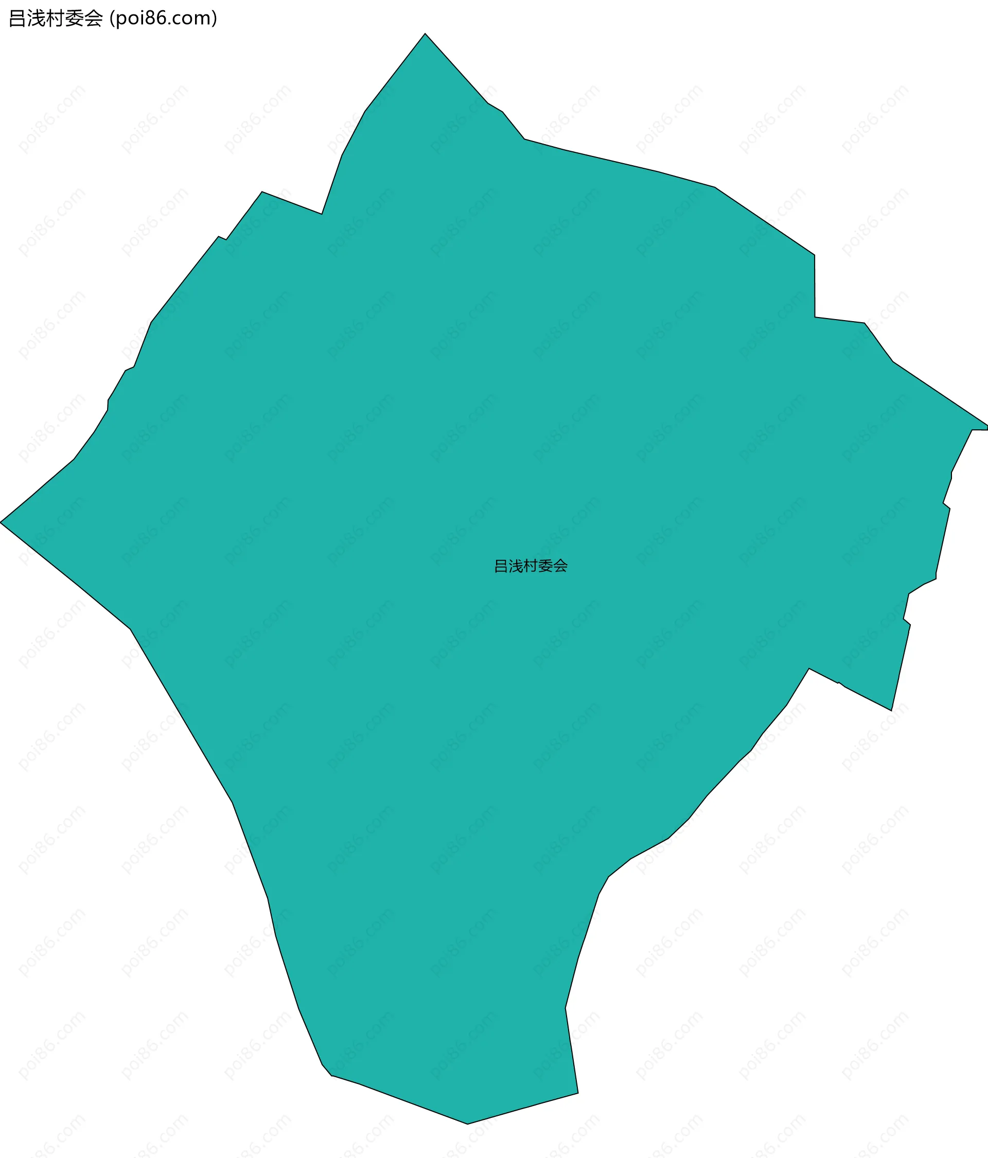 吕浅村委会边界地图