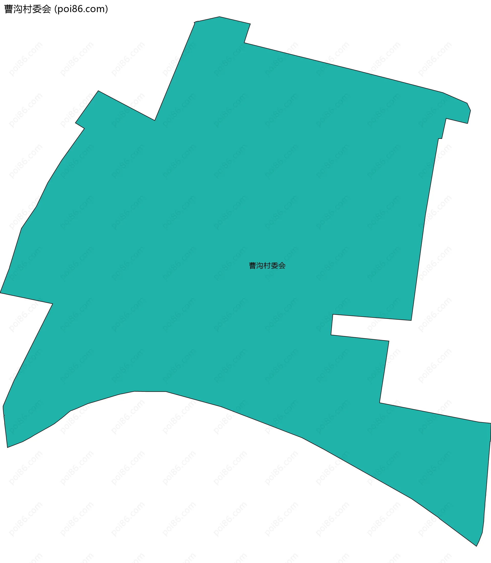 曹沟村委会边界地图