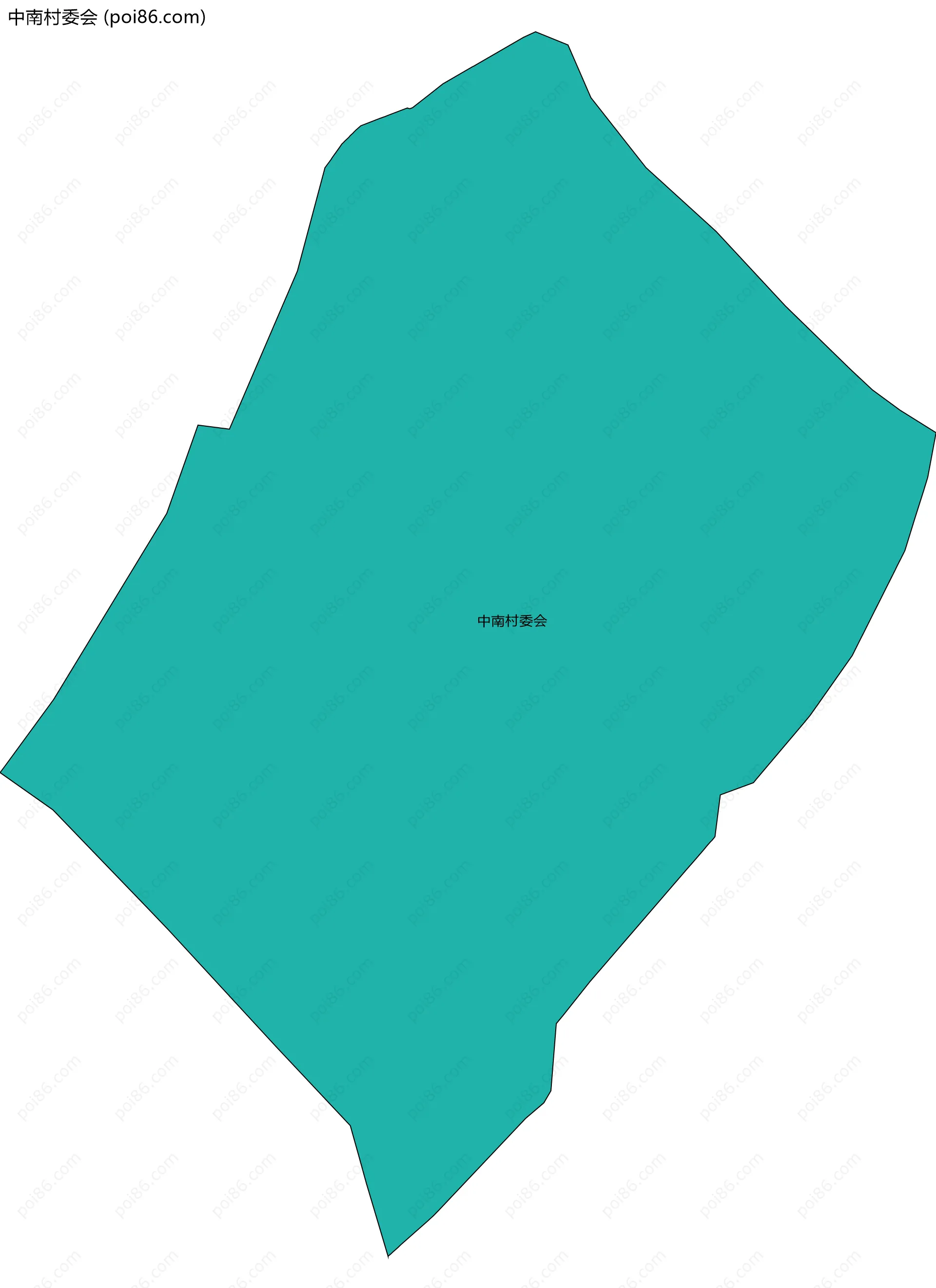 中南村委会边界地图