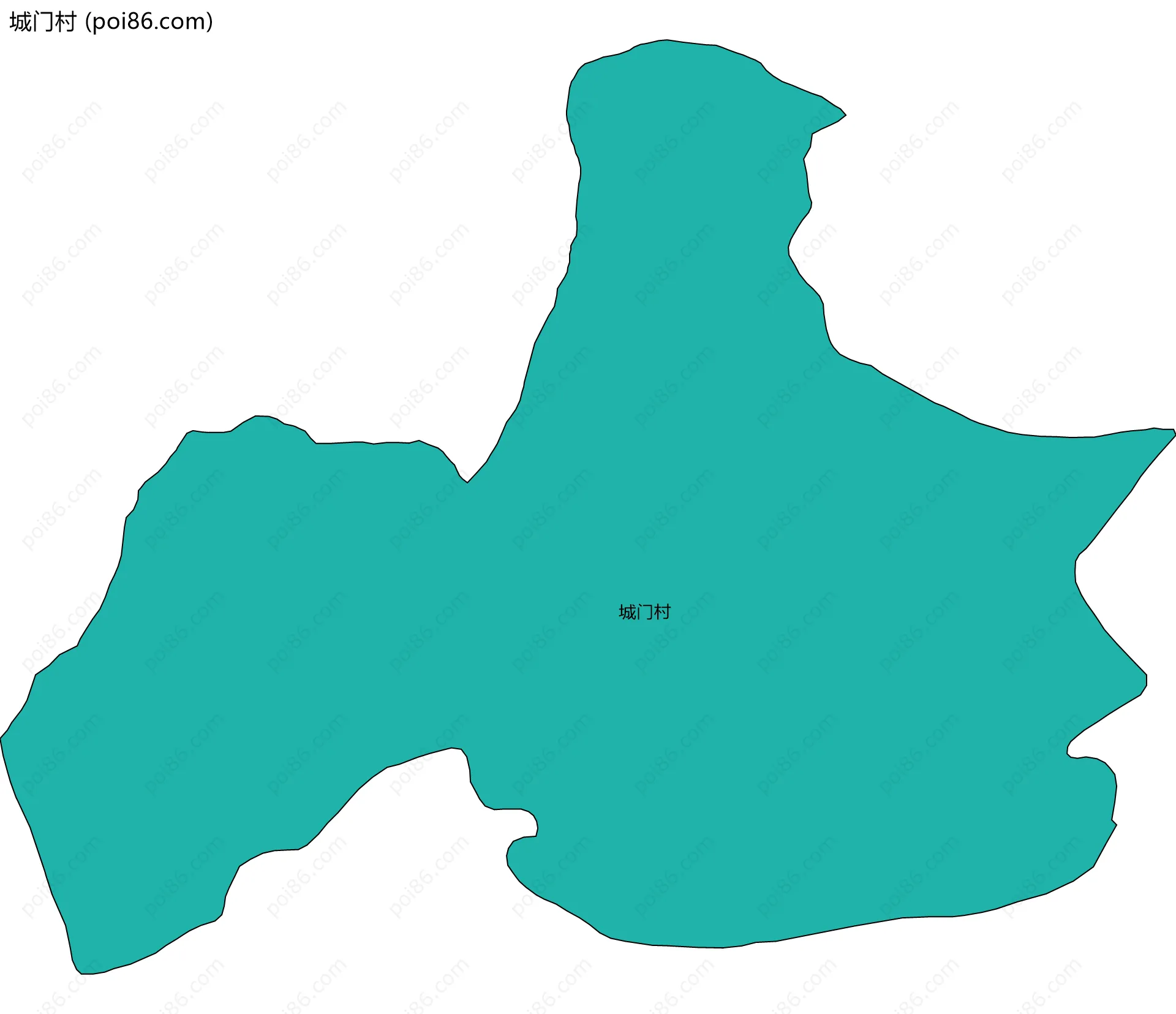 城门村边界地图