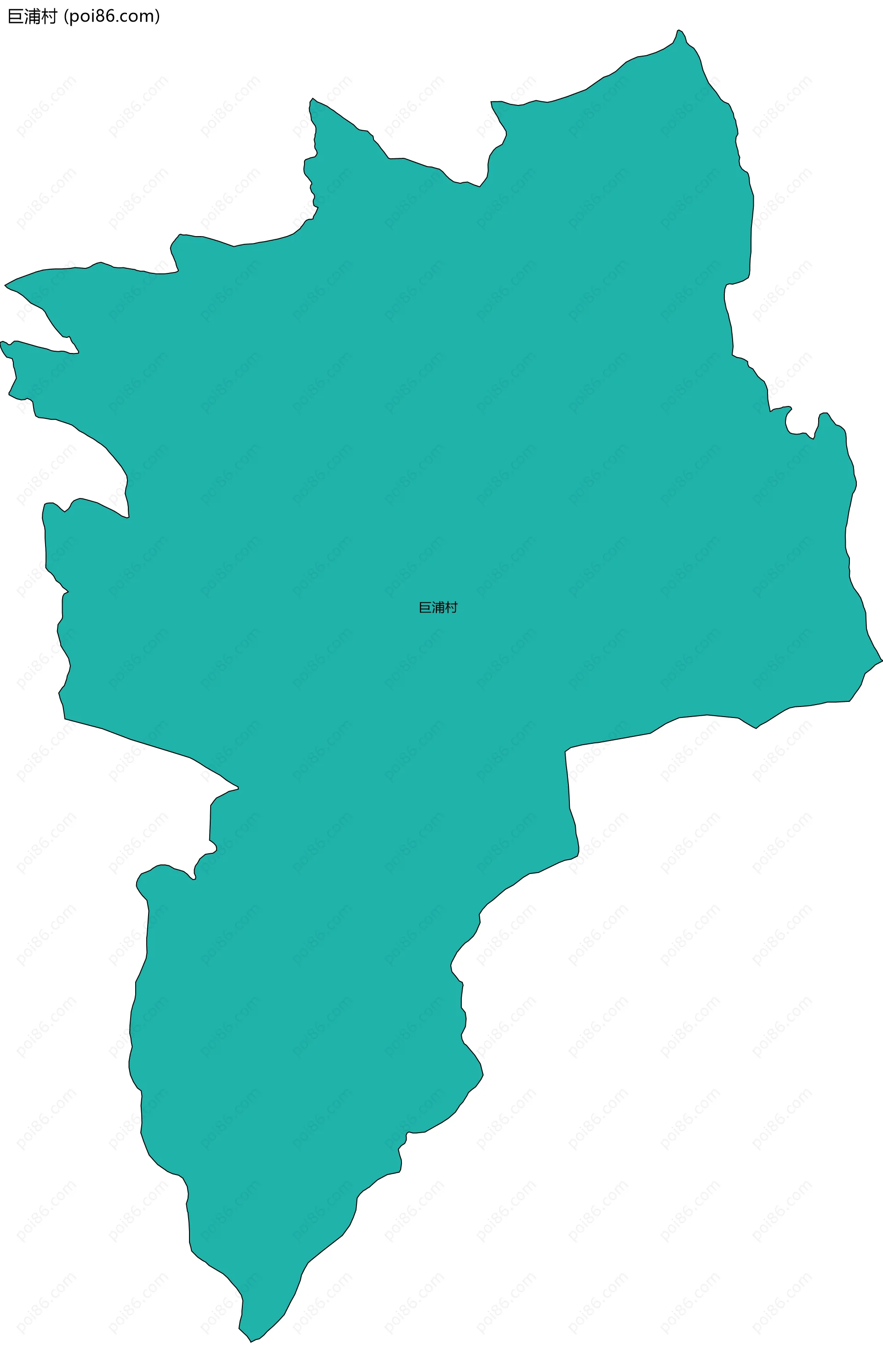 巨浦村边界地图