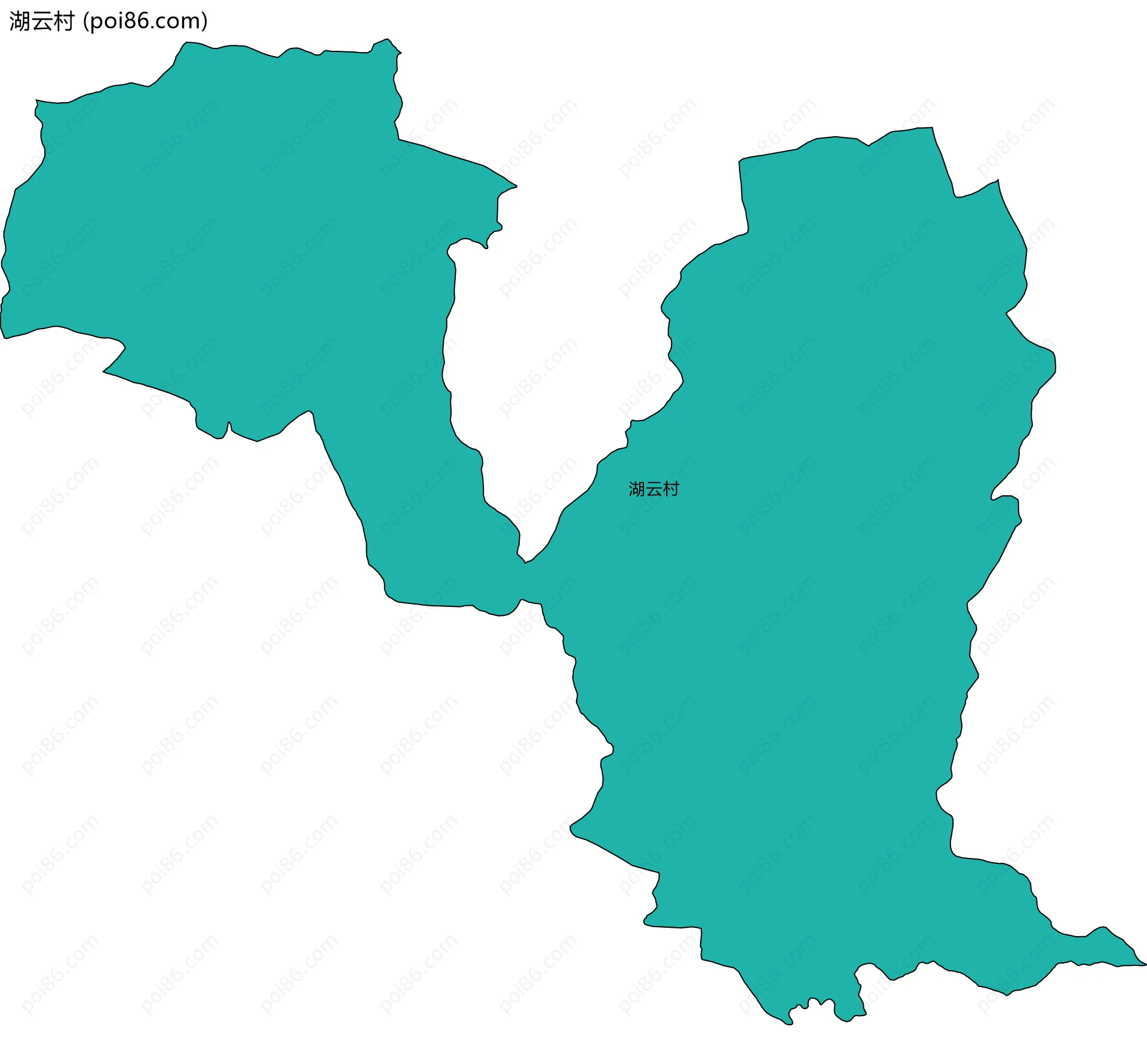 湖云村边界地图
