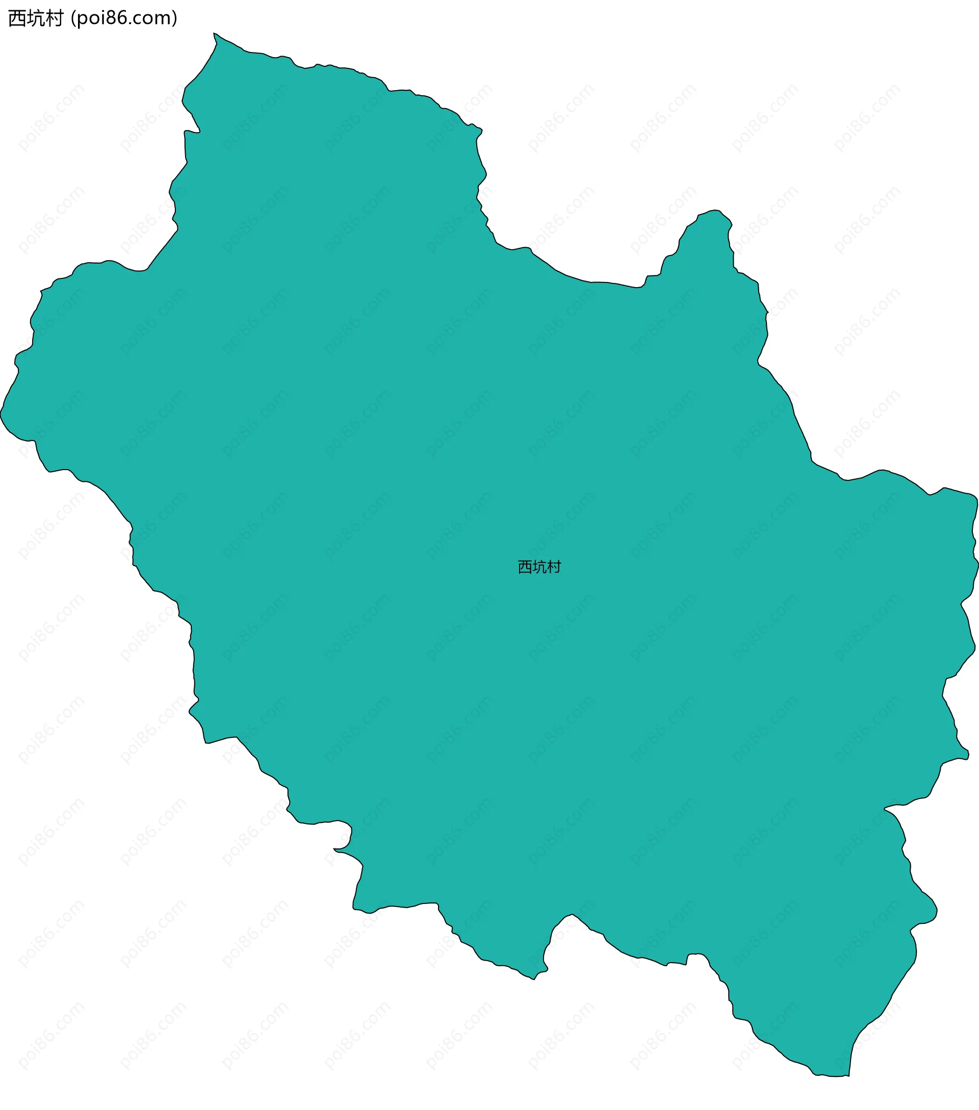 西坑村边界地图