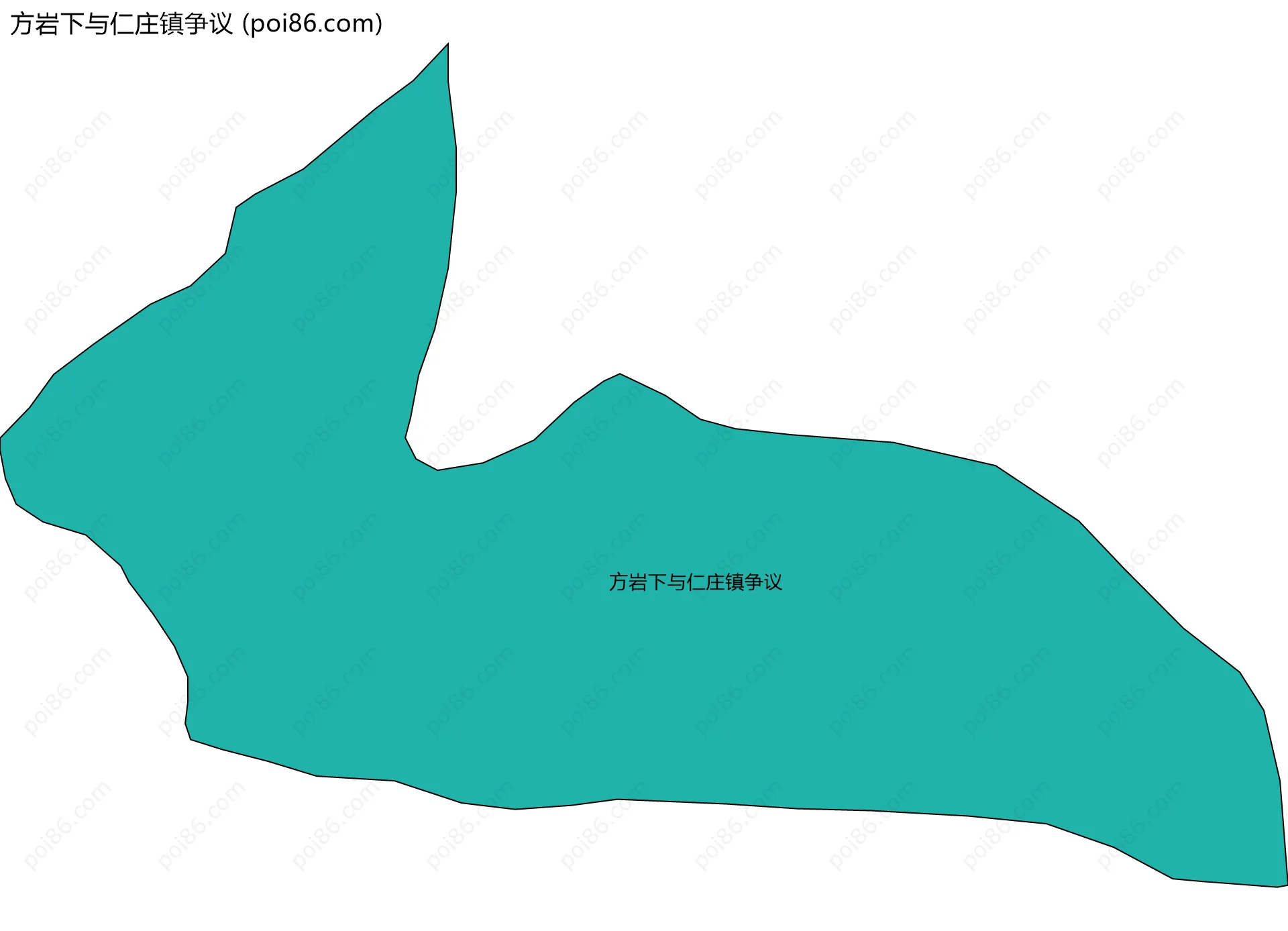 方岩下与仁庄镇争议边界地图