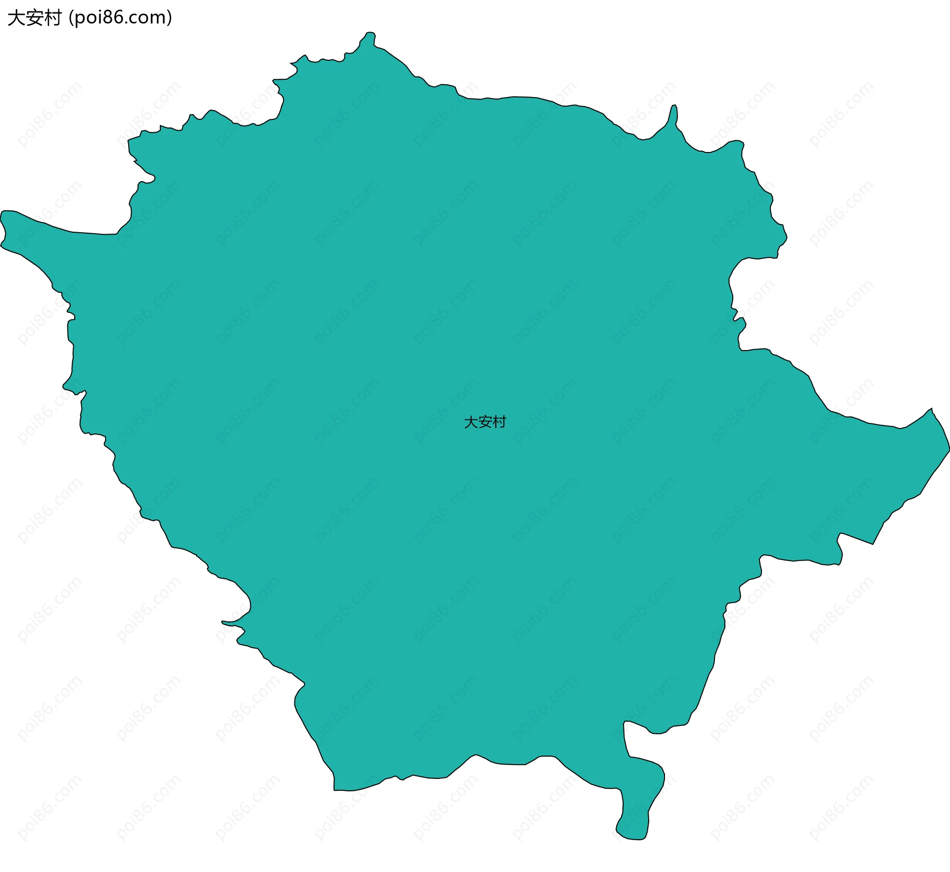 大安村边界地图