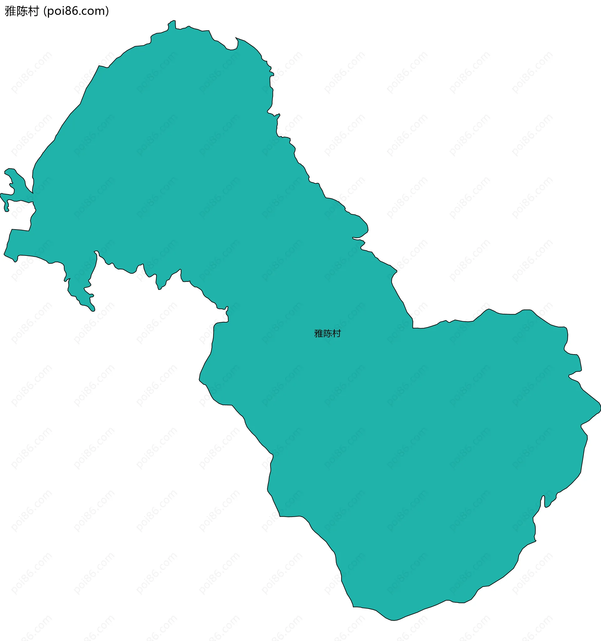 雅陈村边界地图