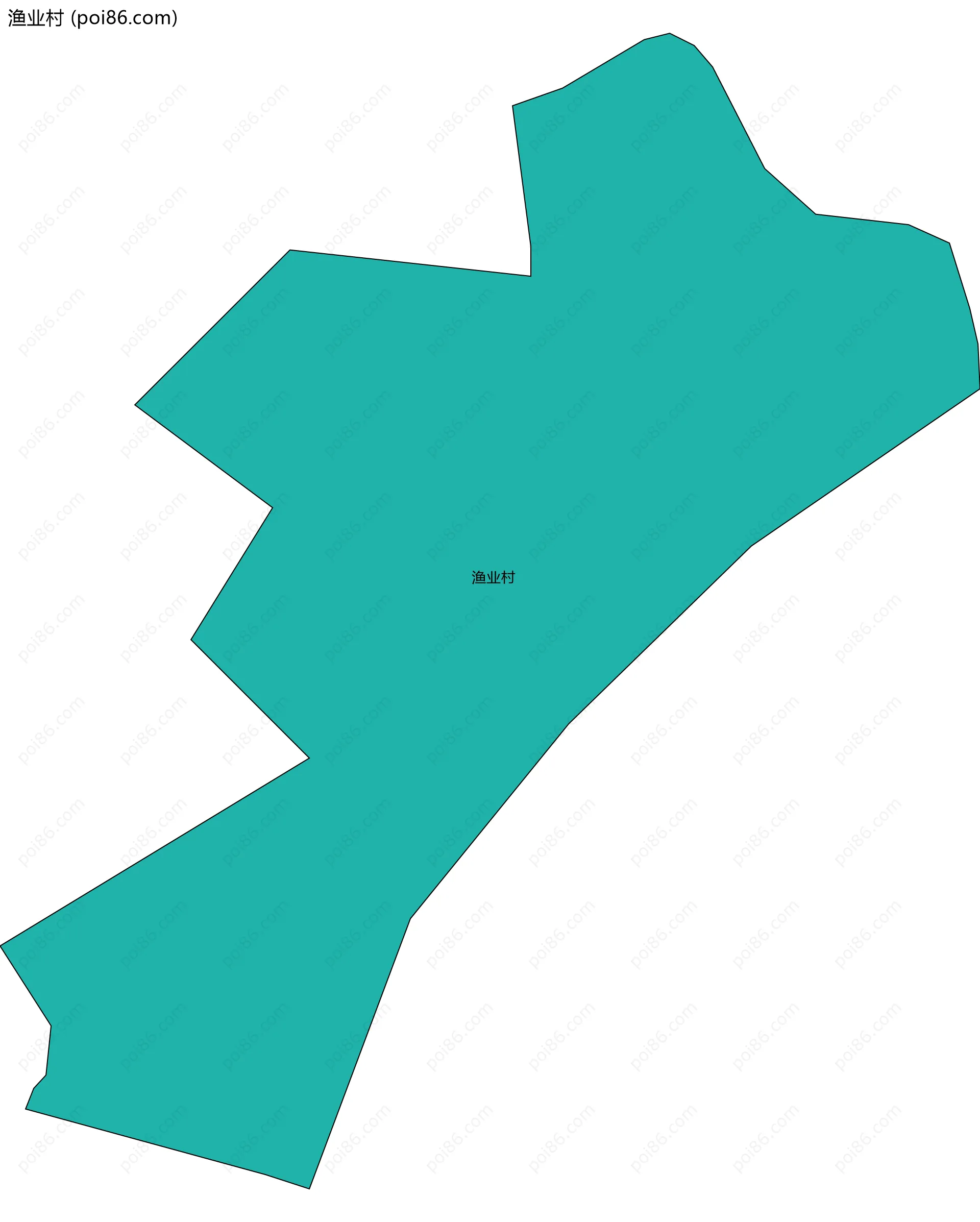 渔业村边界地图