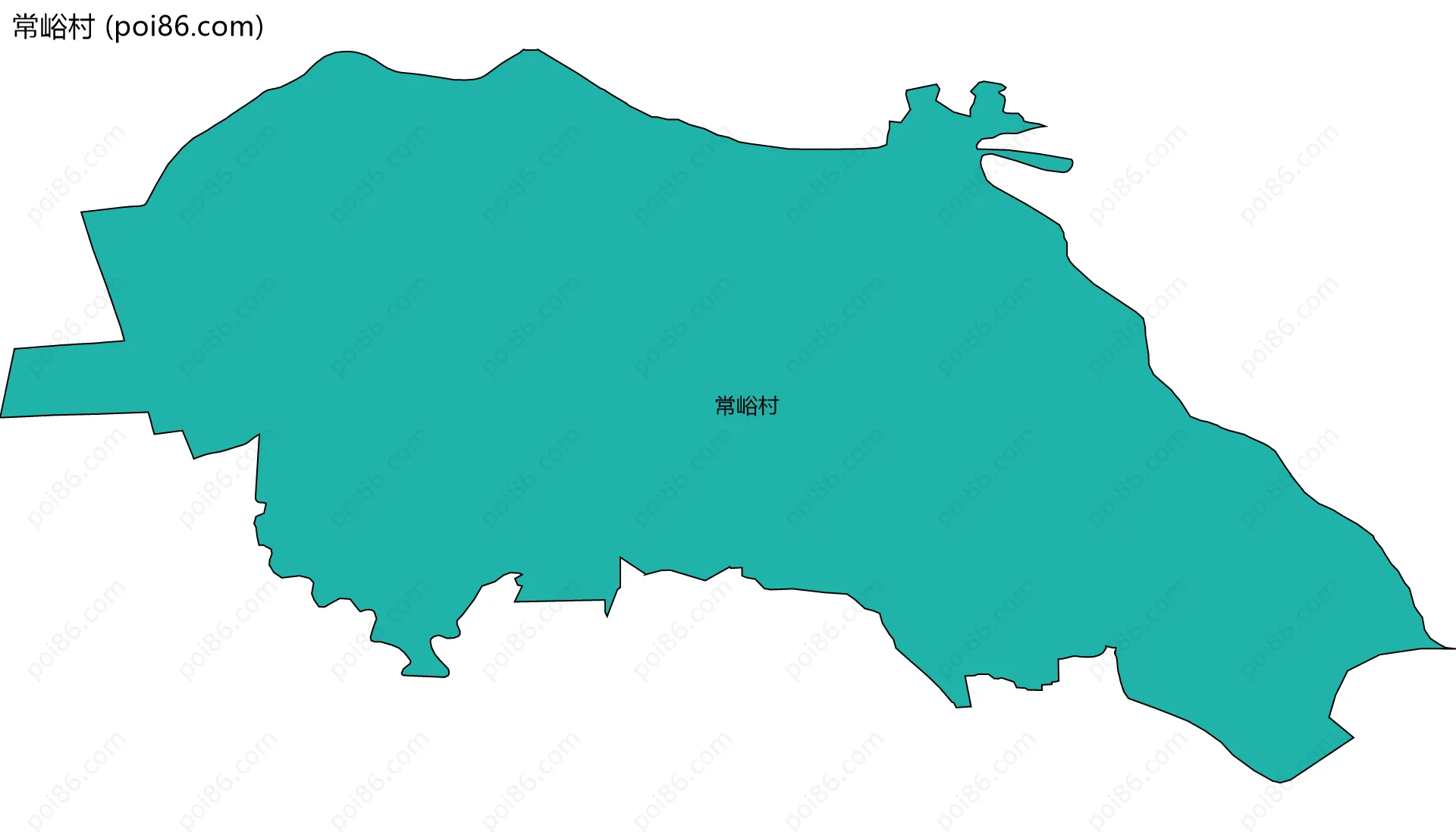 常峪村边界地图