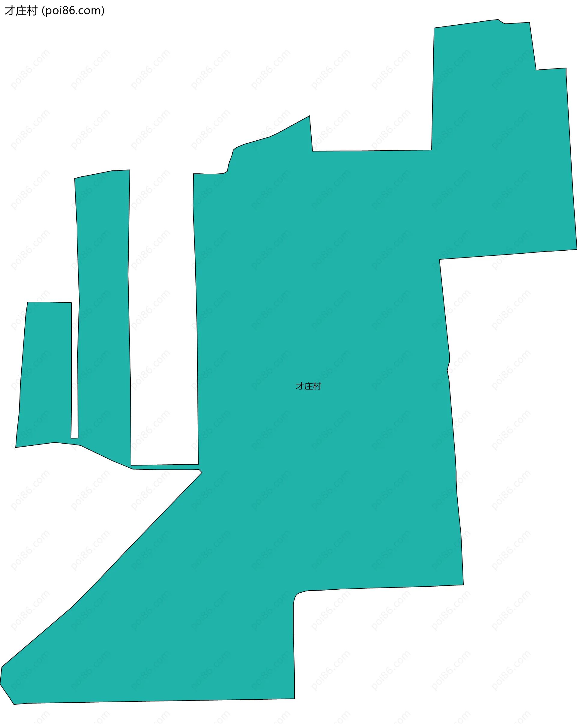 才庄村边界地图