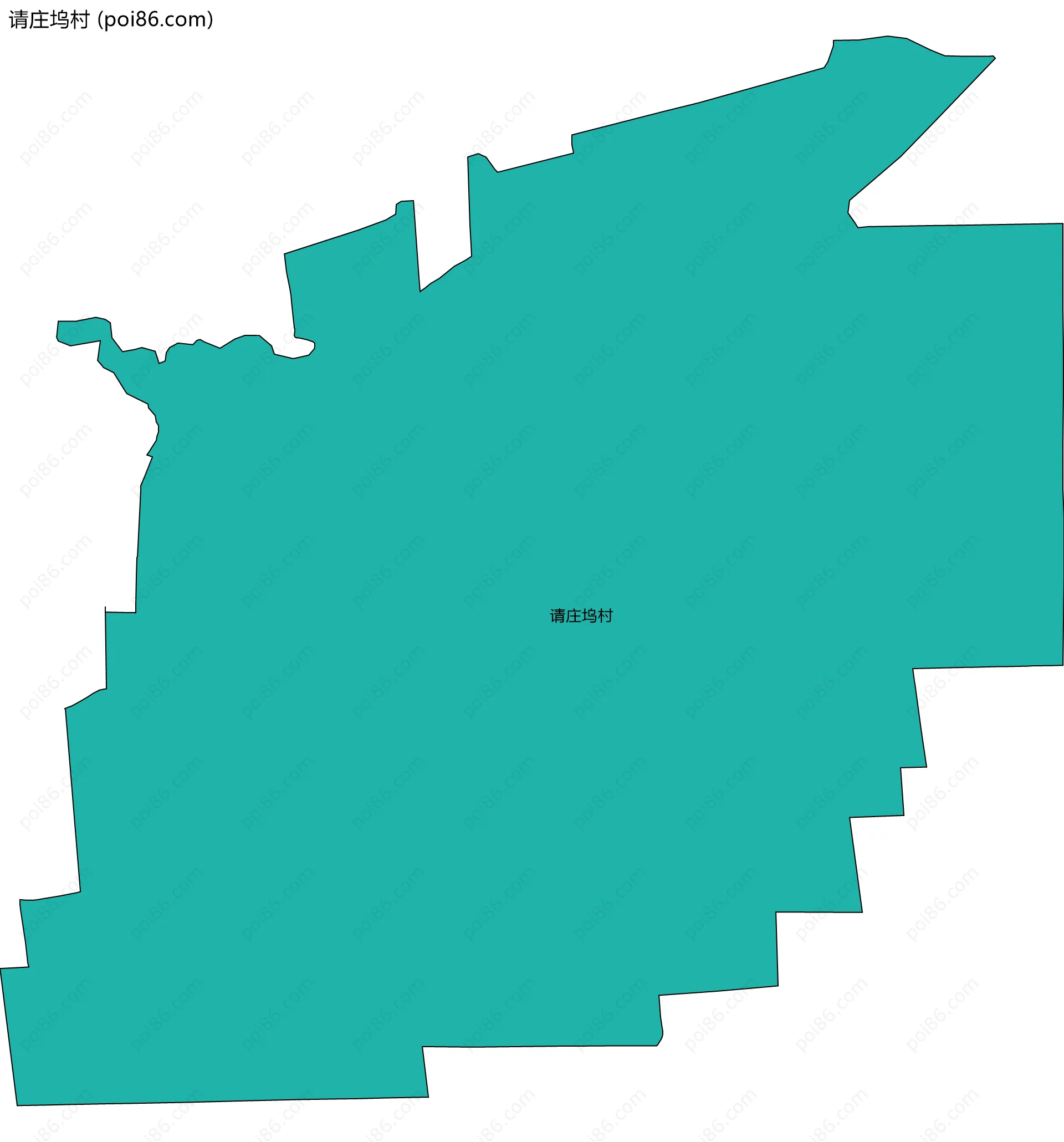 请庄坞村边界地图