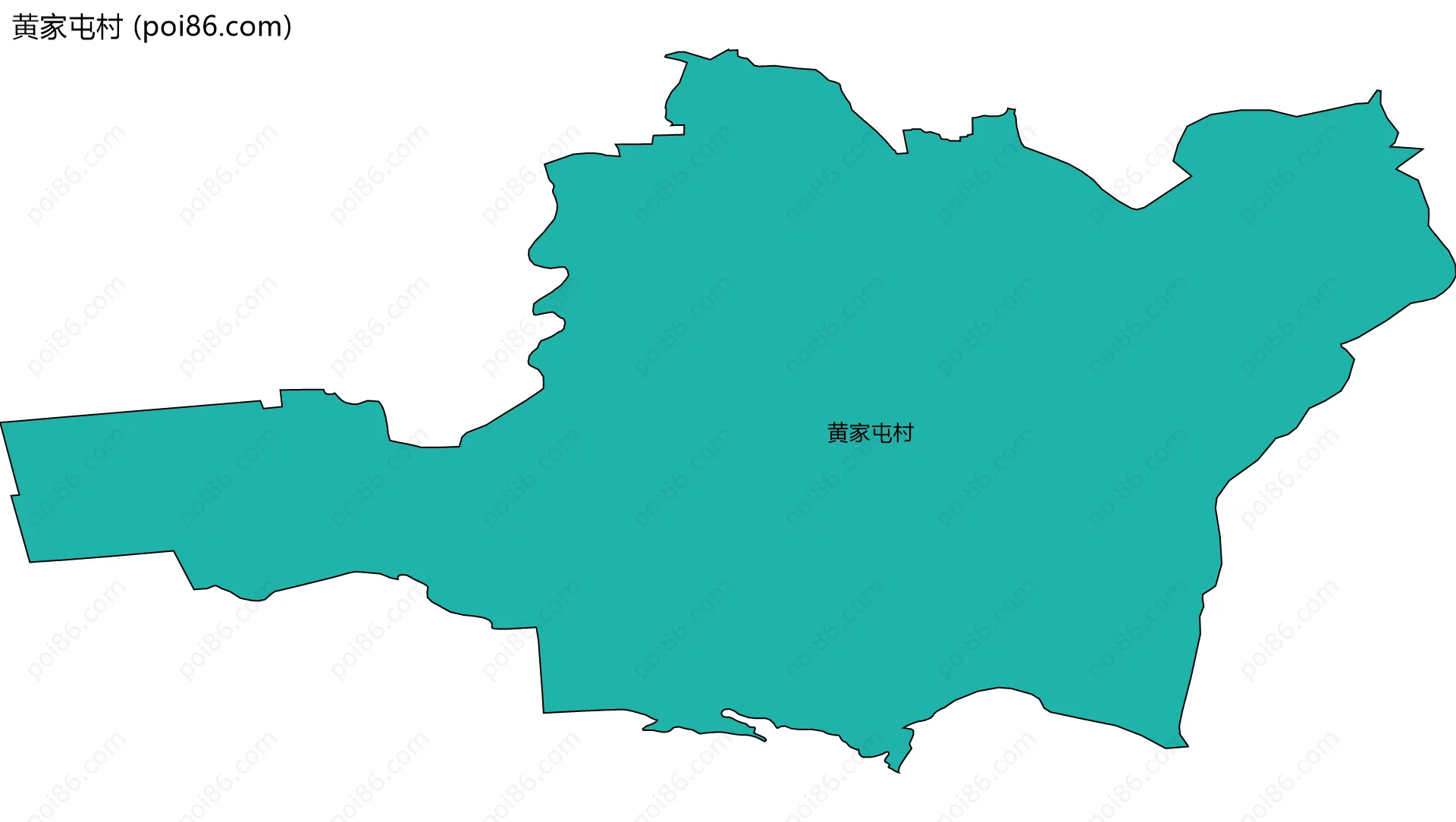 黄家屯村边界地图