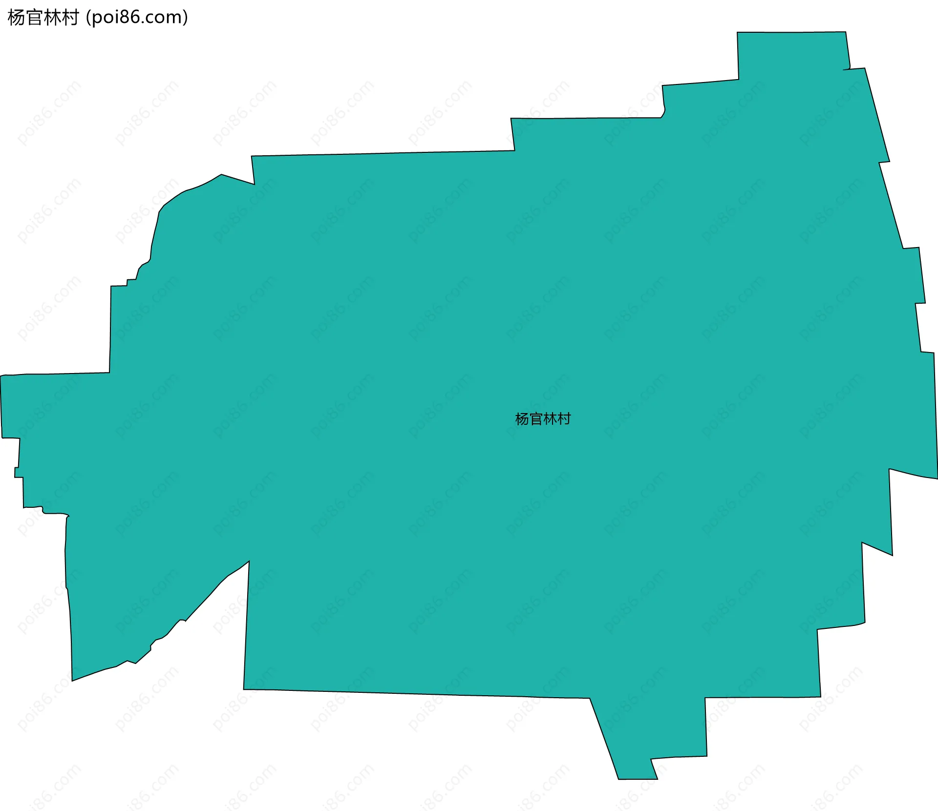 杨官林村边界地图