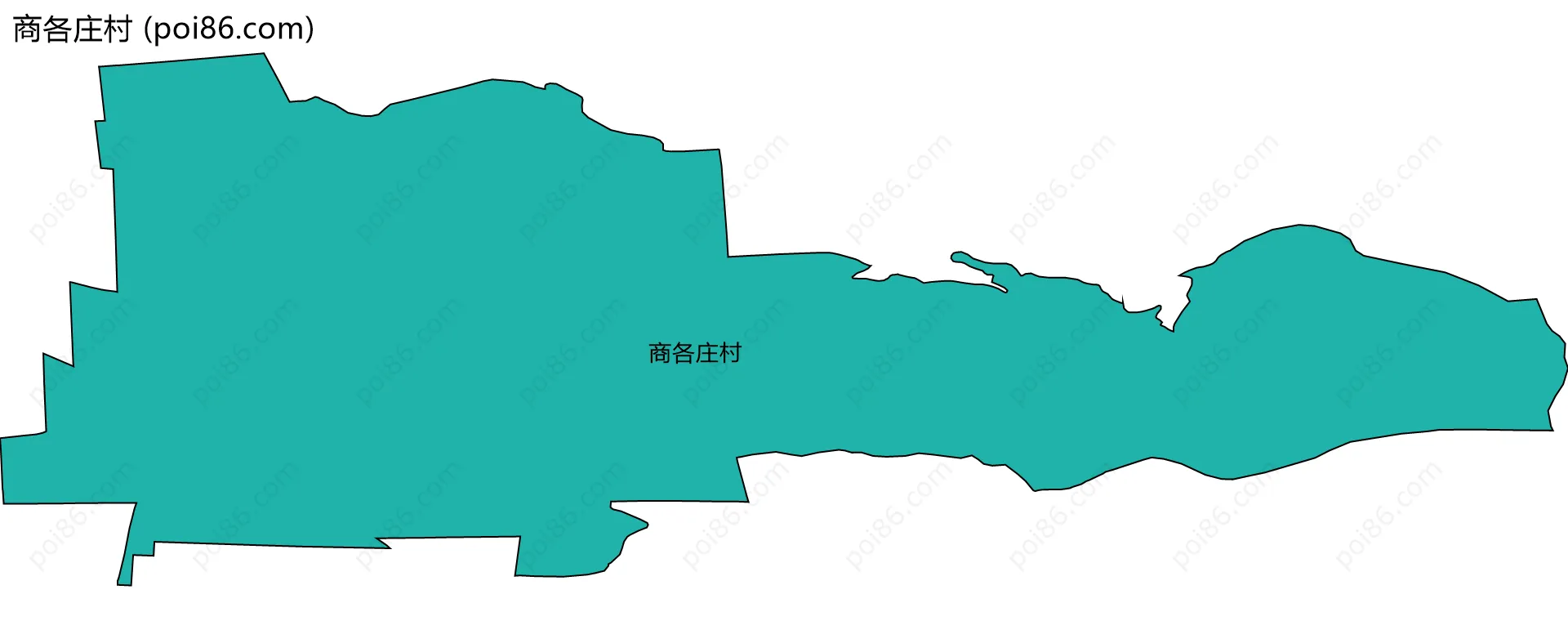 商各庄村边界地图