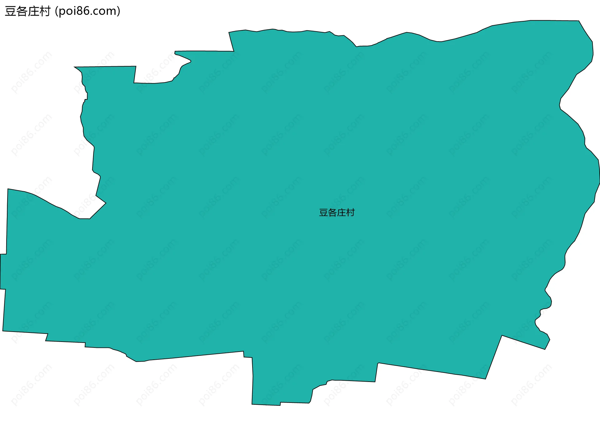 豆各庄村边界地图