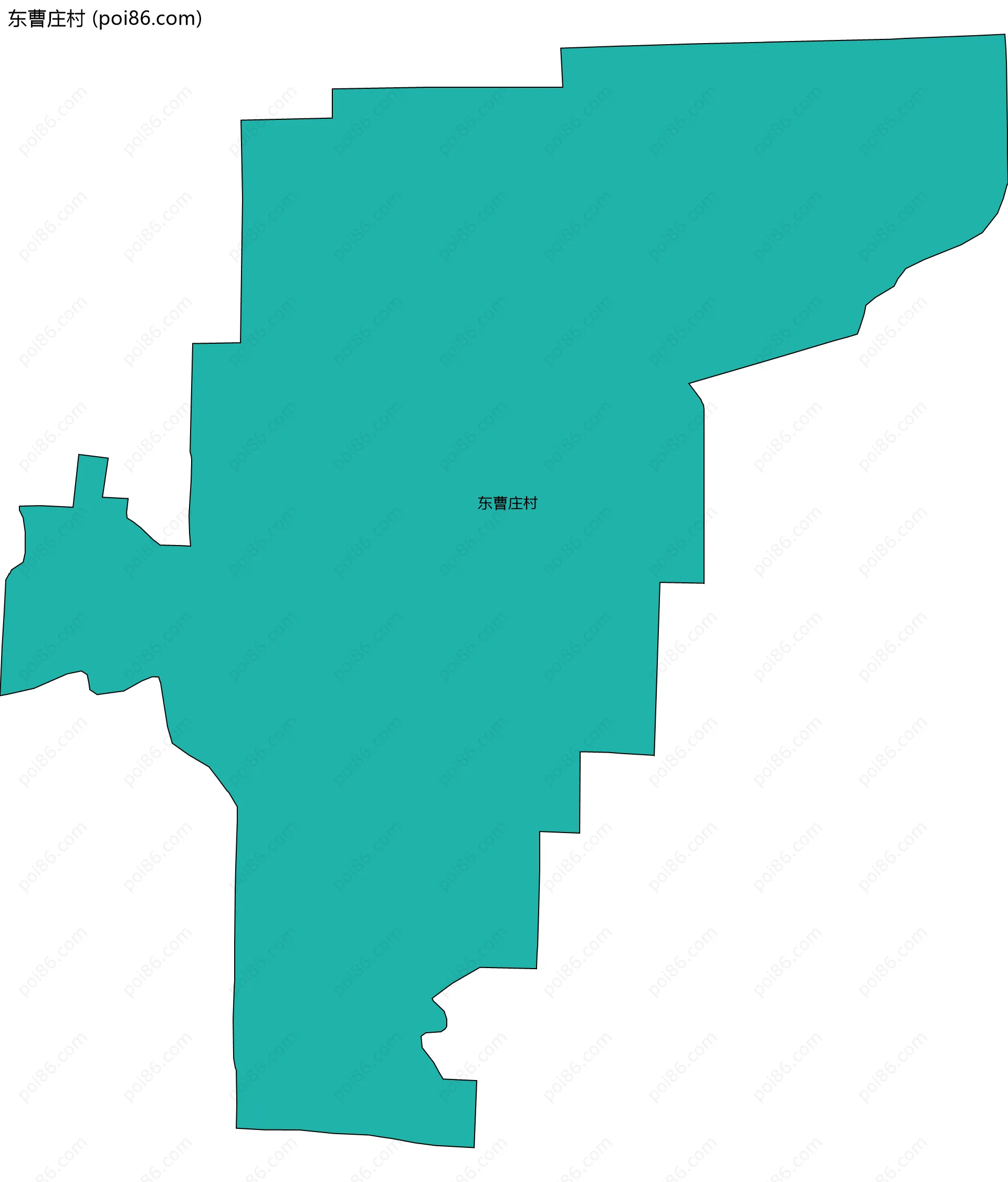 东曹庄村边界地图