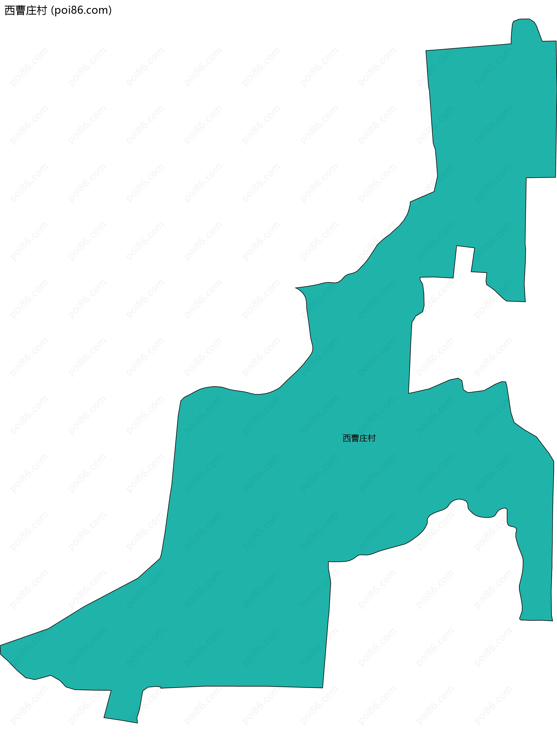 西曹庄村边界地图