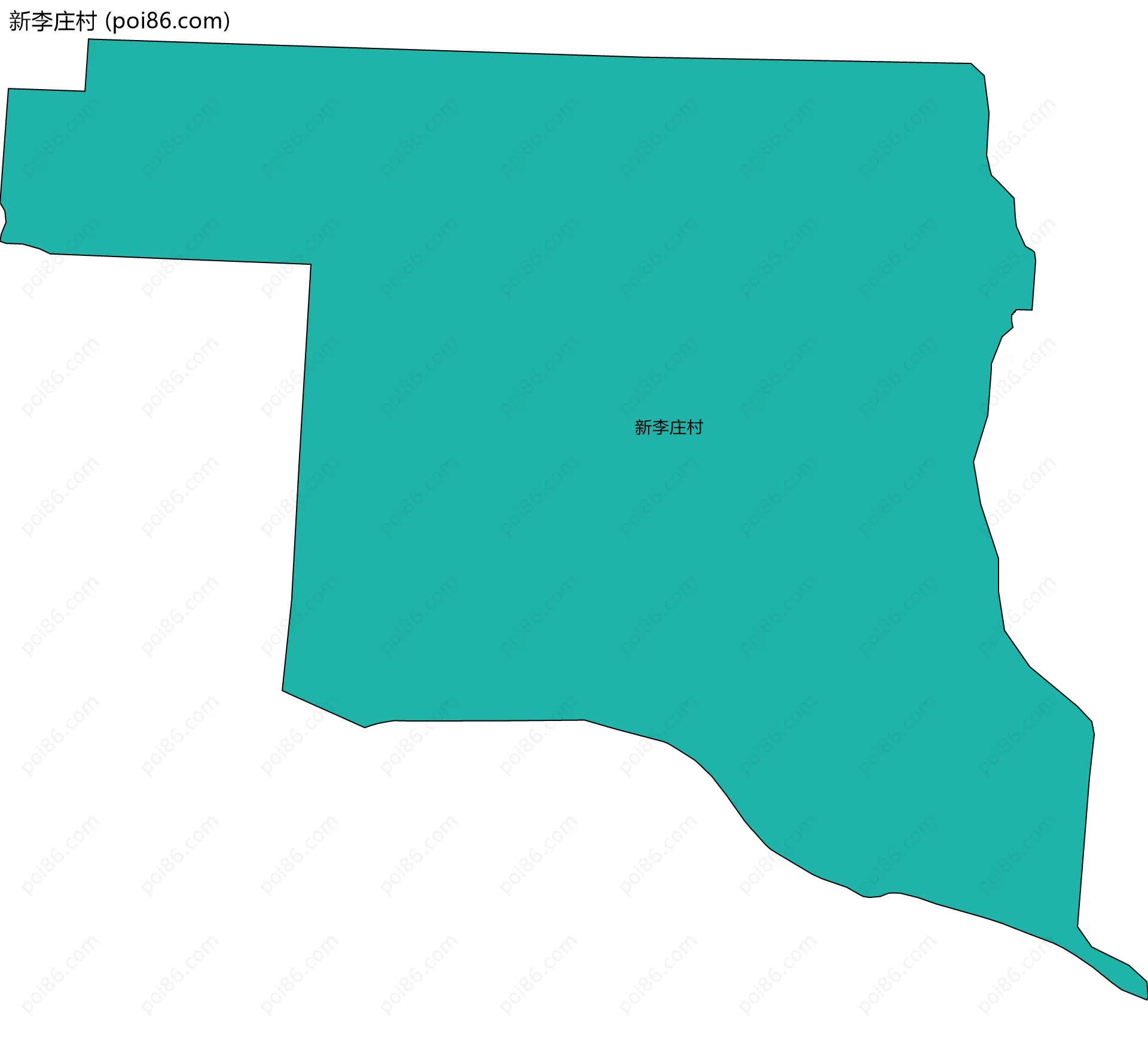 新李庄村边界地图