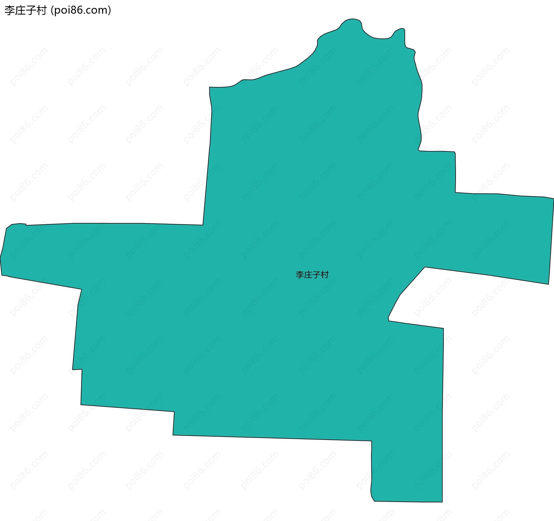 李庄子村边界地图