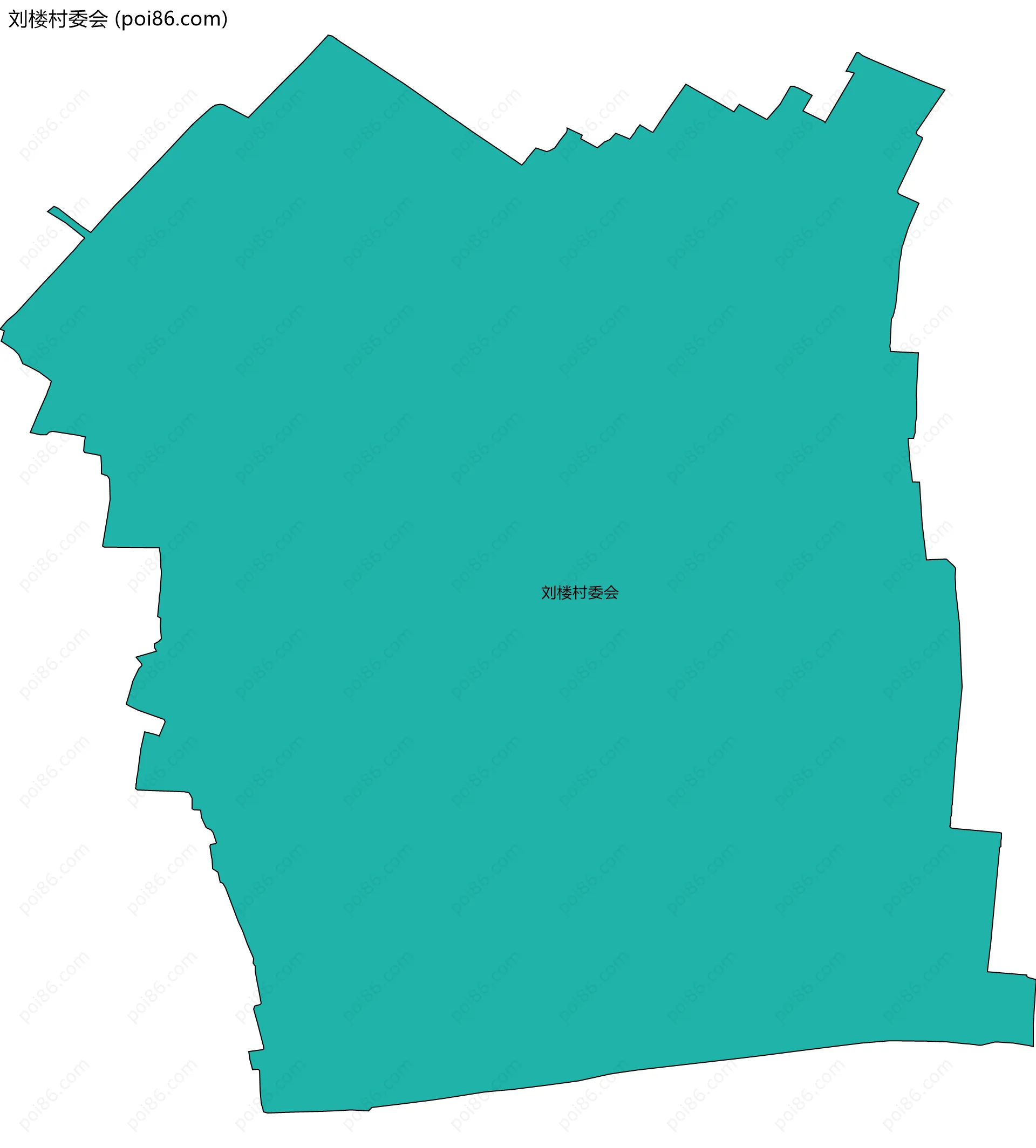 刘楼村委会边界地图