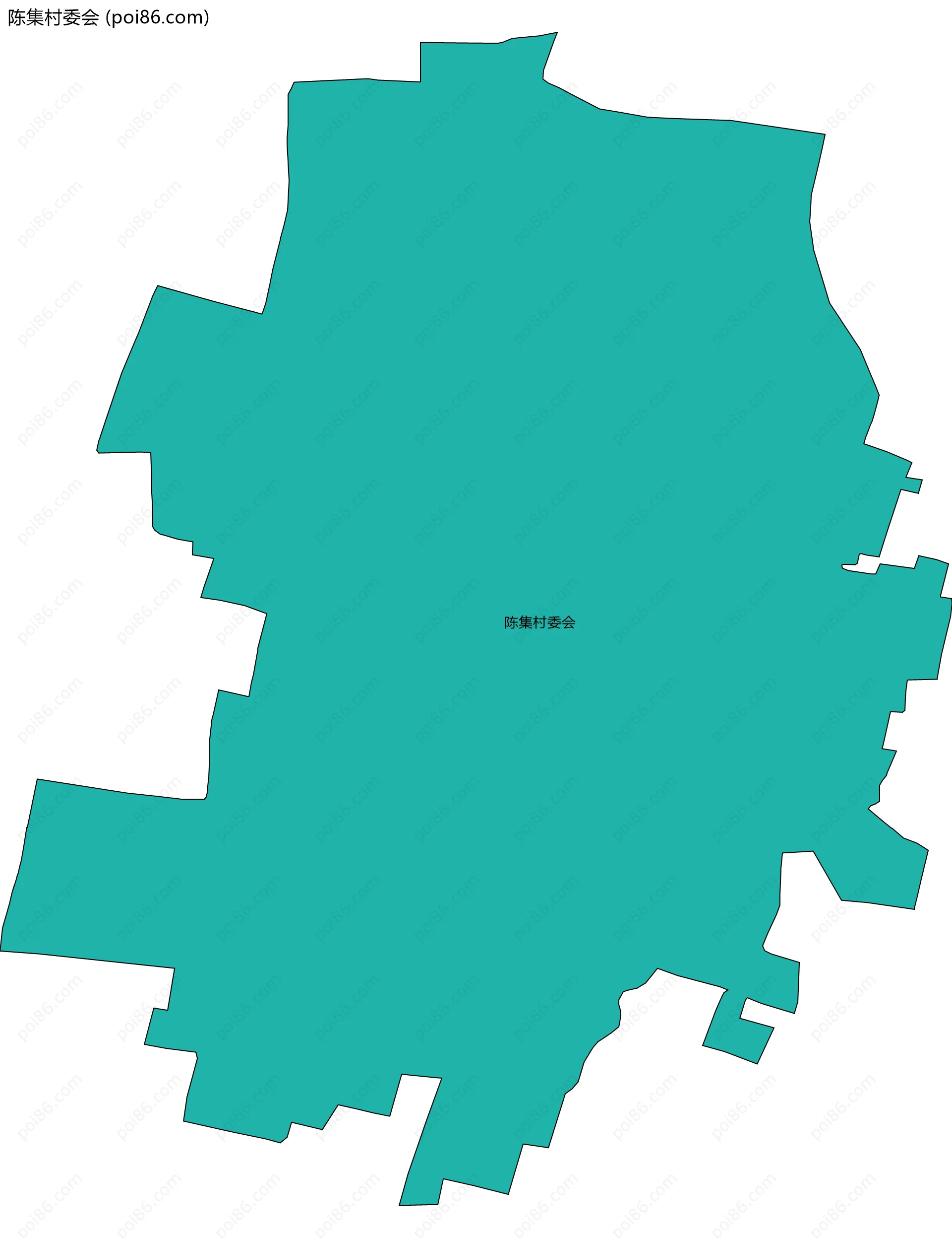 陈集村委会边界地图