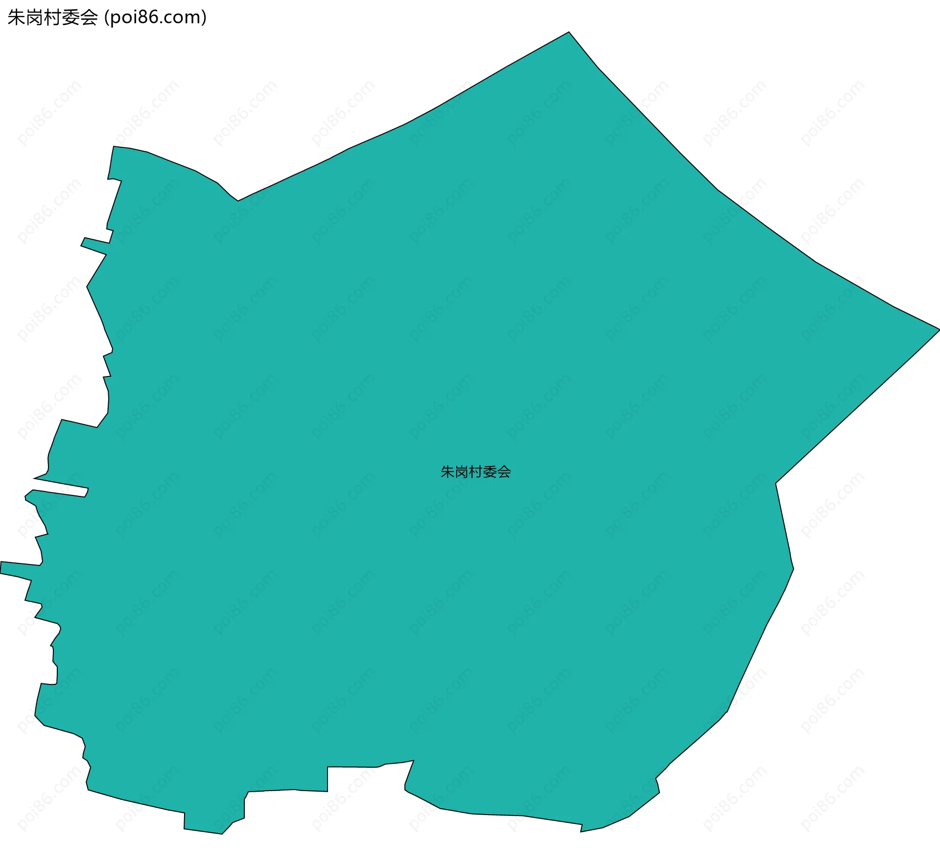 朱岗村委会边界地图