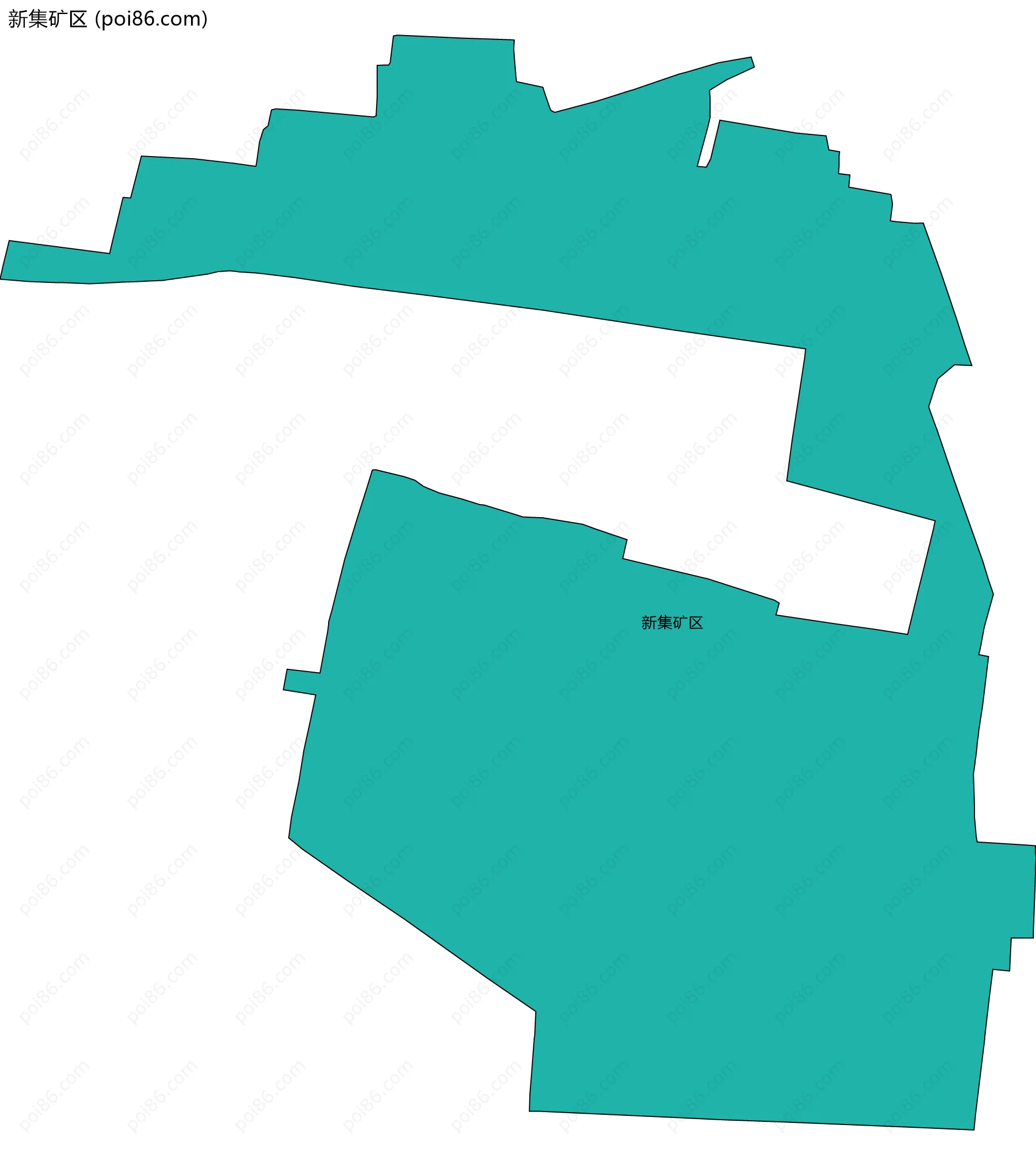 新集矿区边界地图