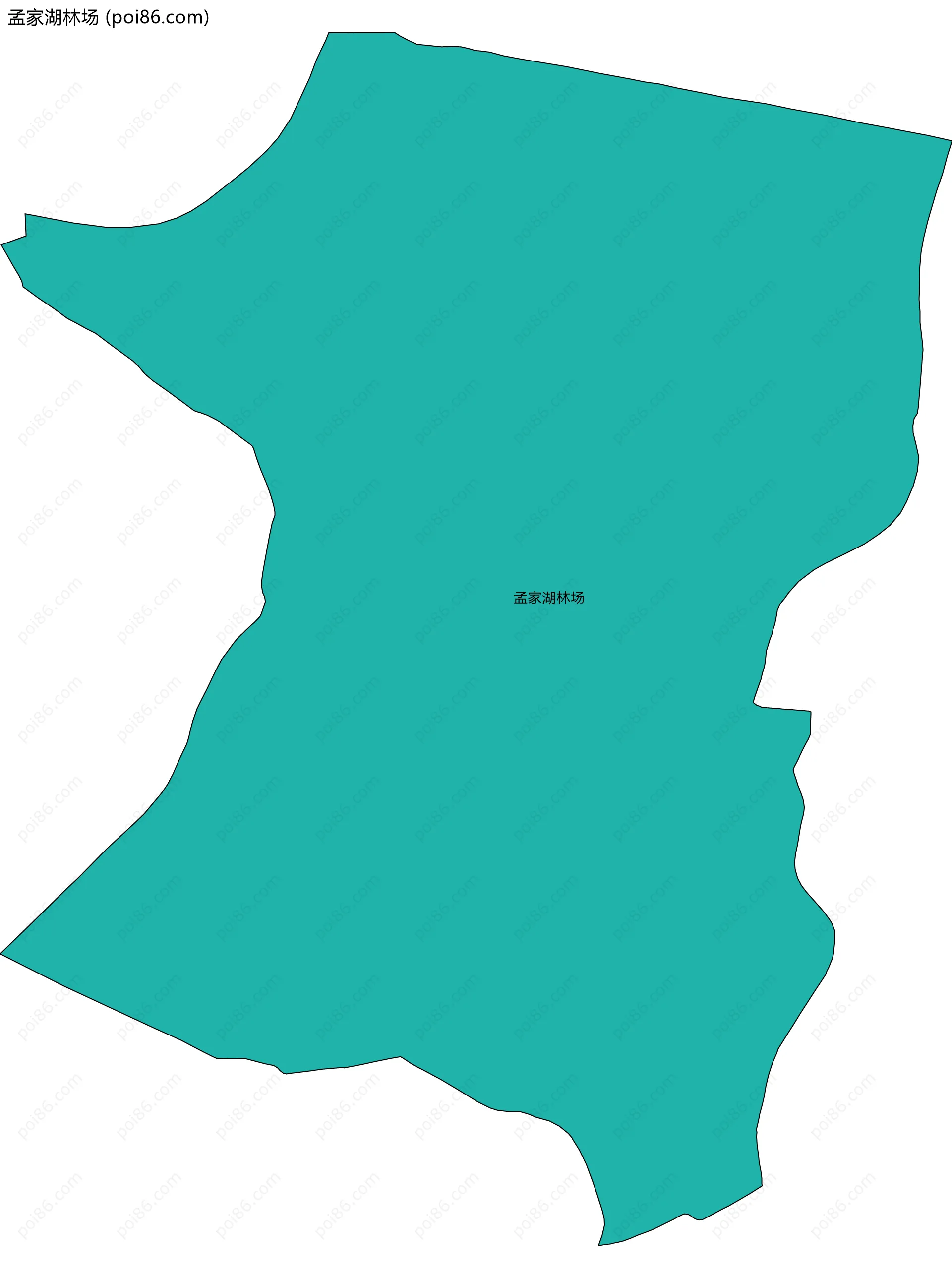 孟家湖林场边界地图