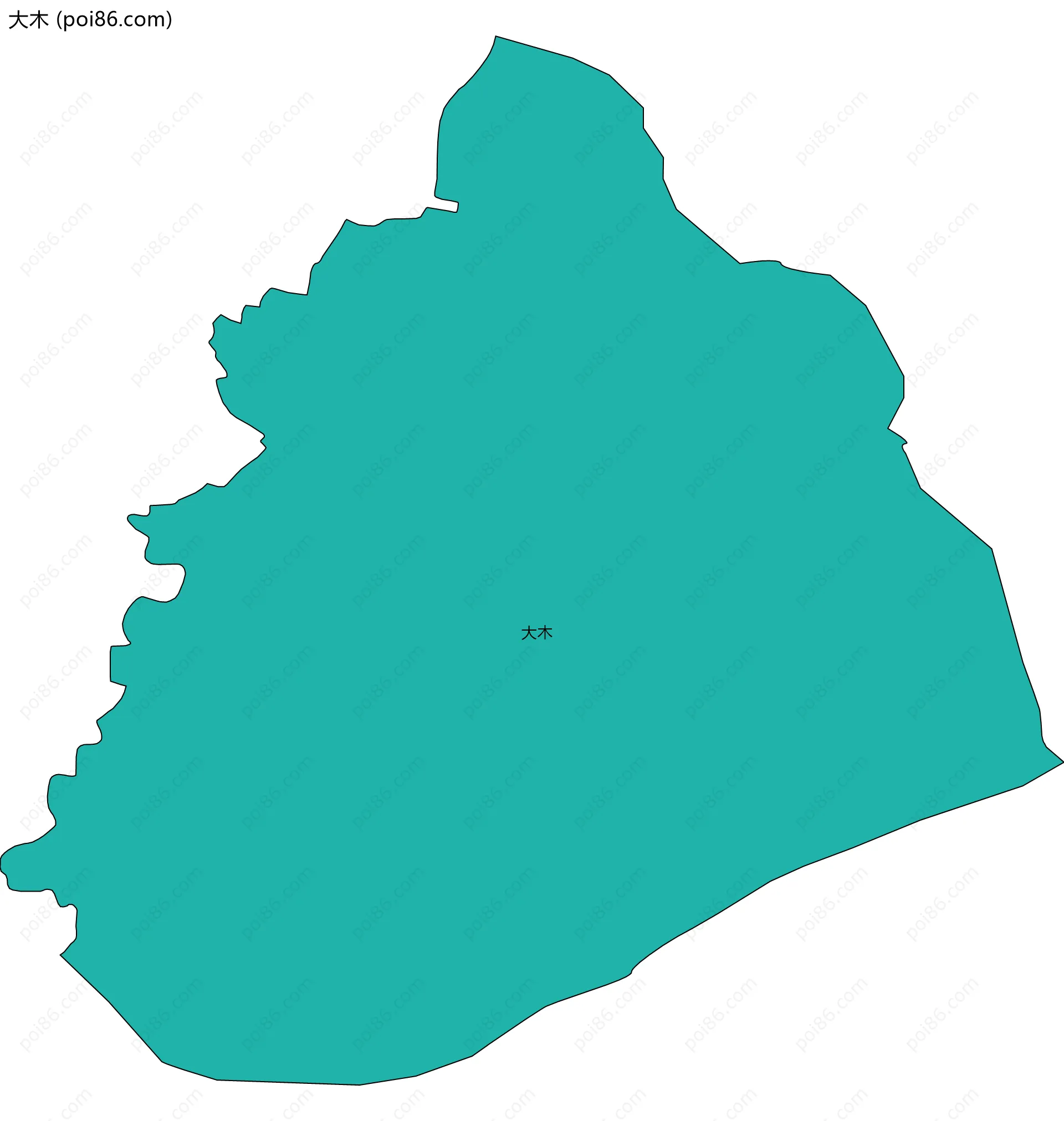 大木边界地图