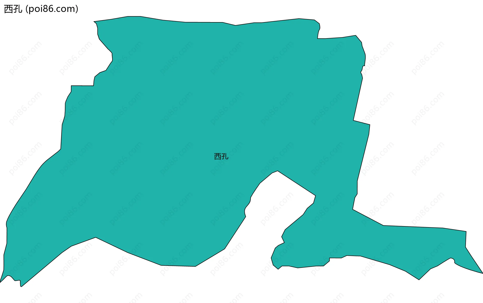 西孔边界地图