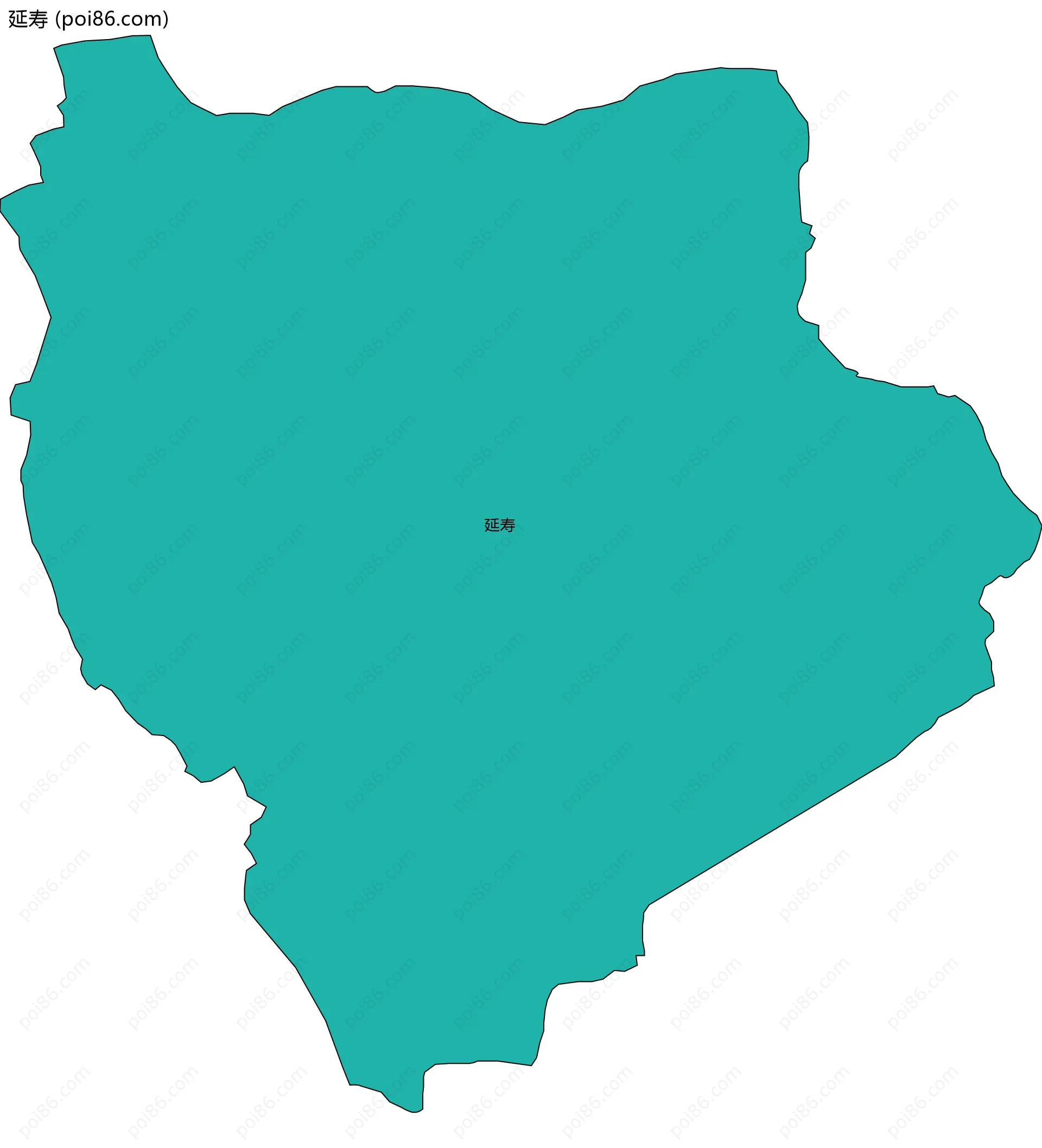 延寿边界地图