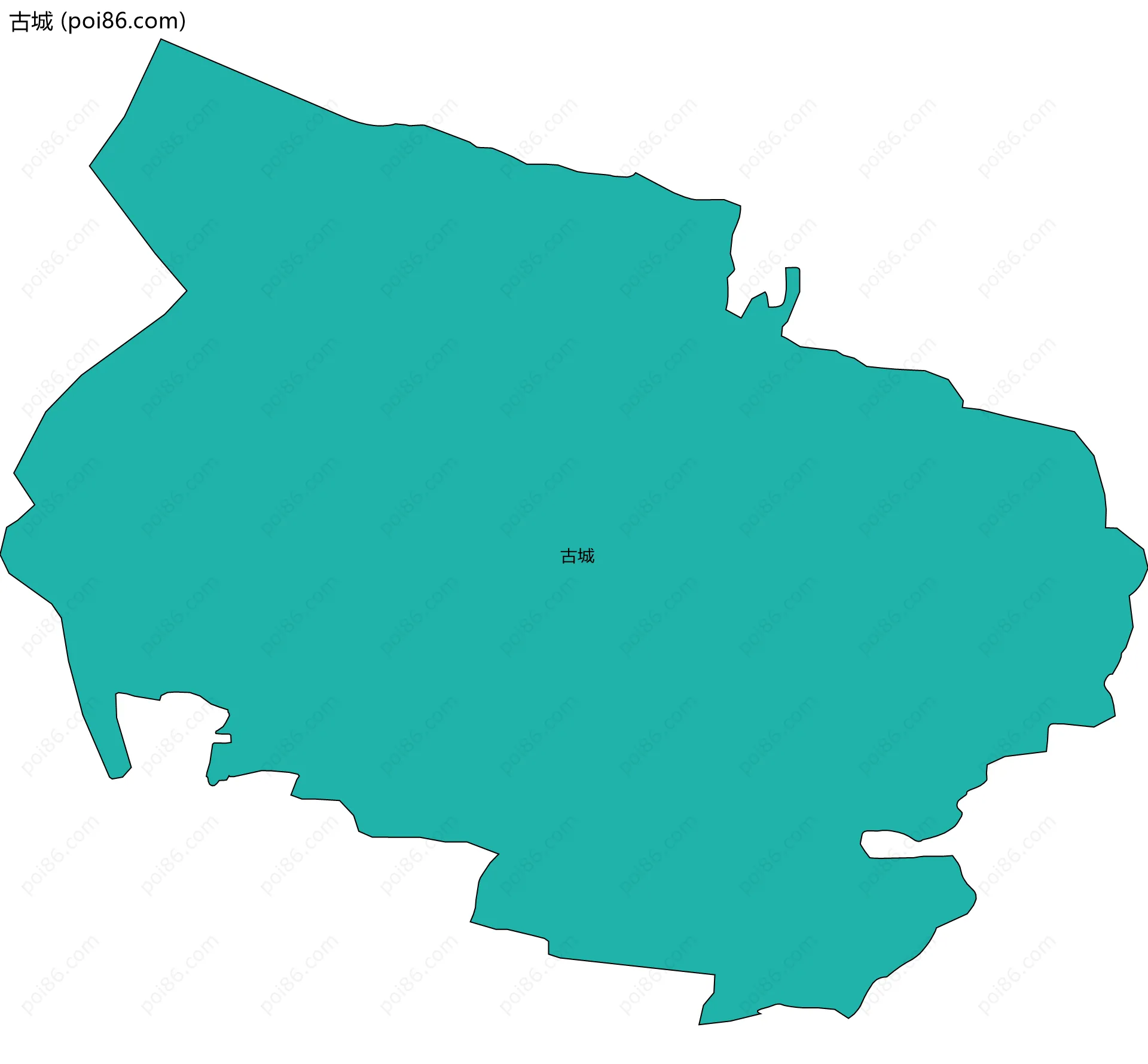 古城边界地图