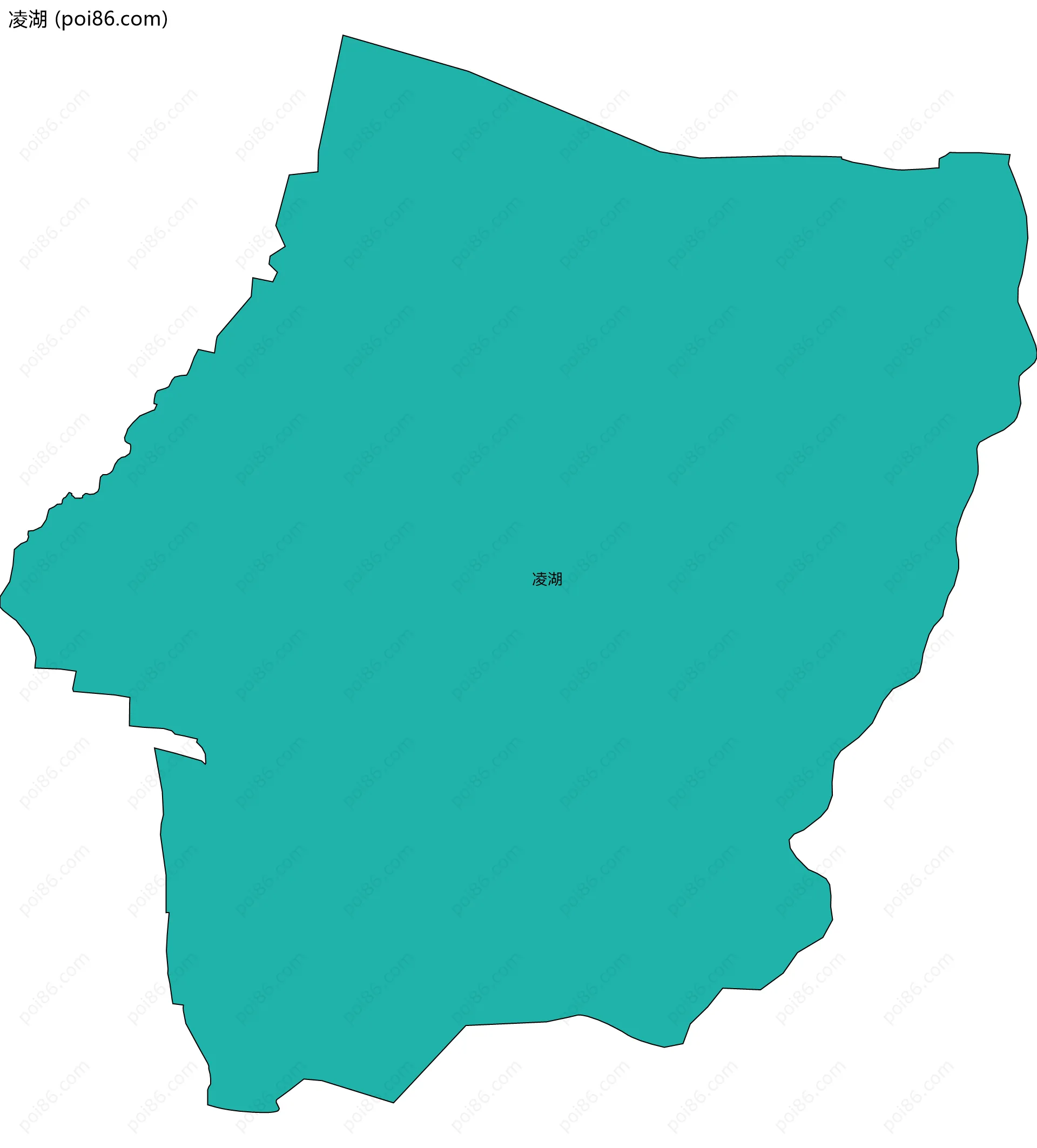 凌湖边界地图