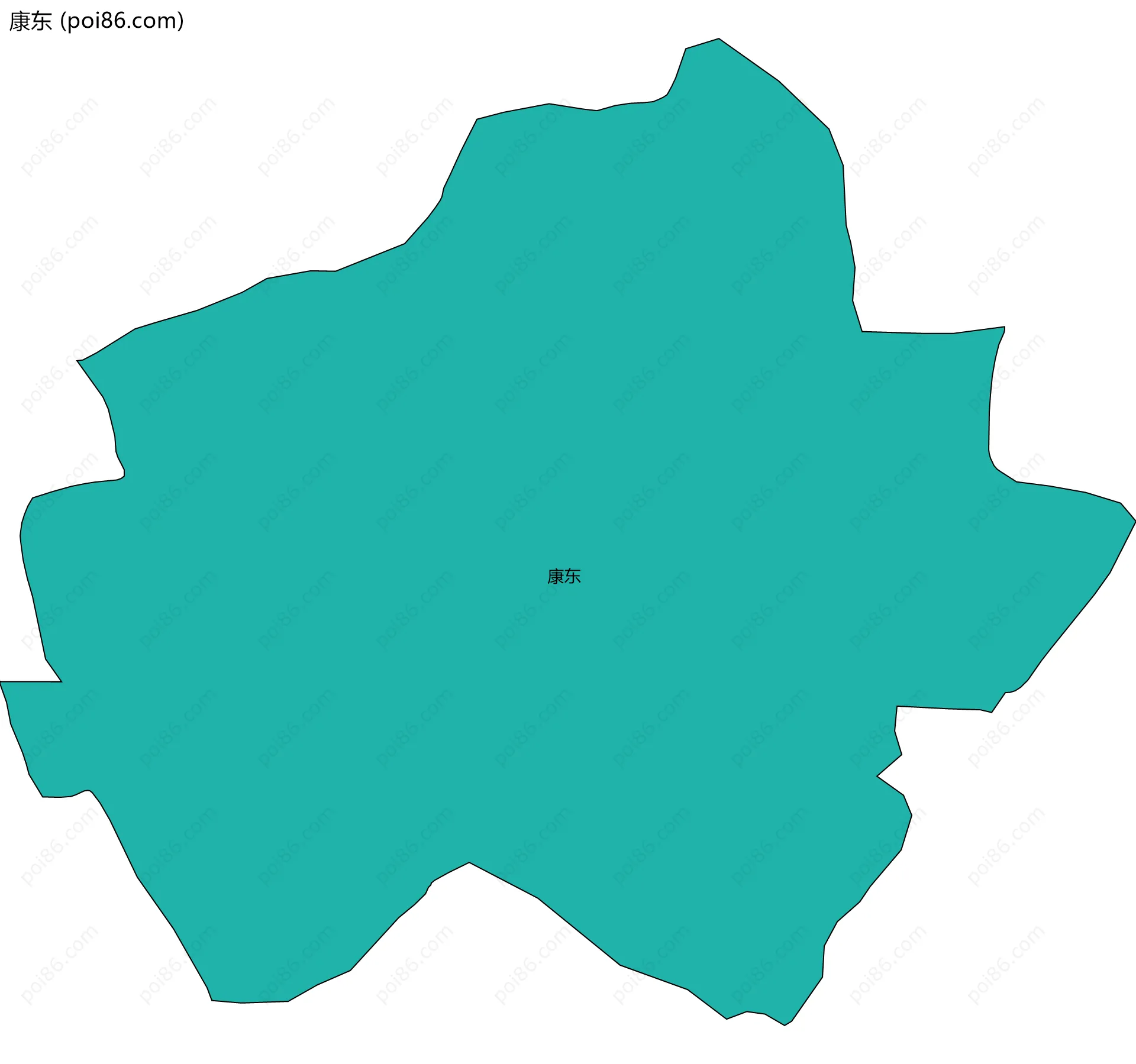 康东边界地图